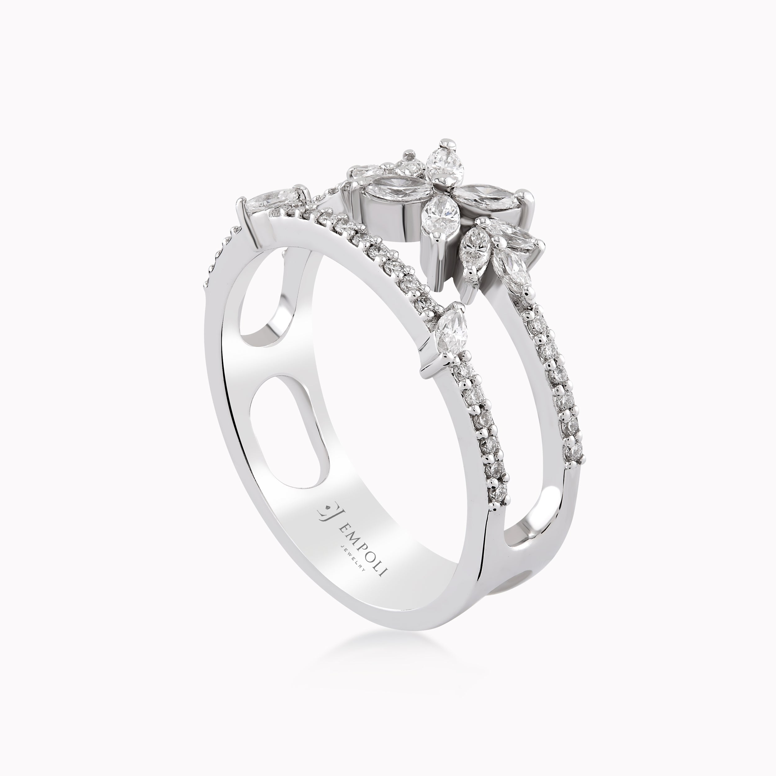 White Gold Ring 14K With Diamonds 0.49ct