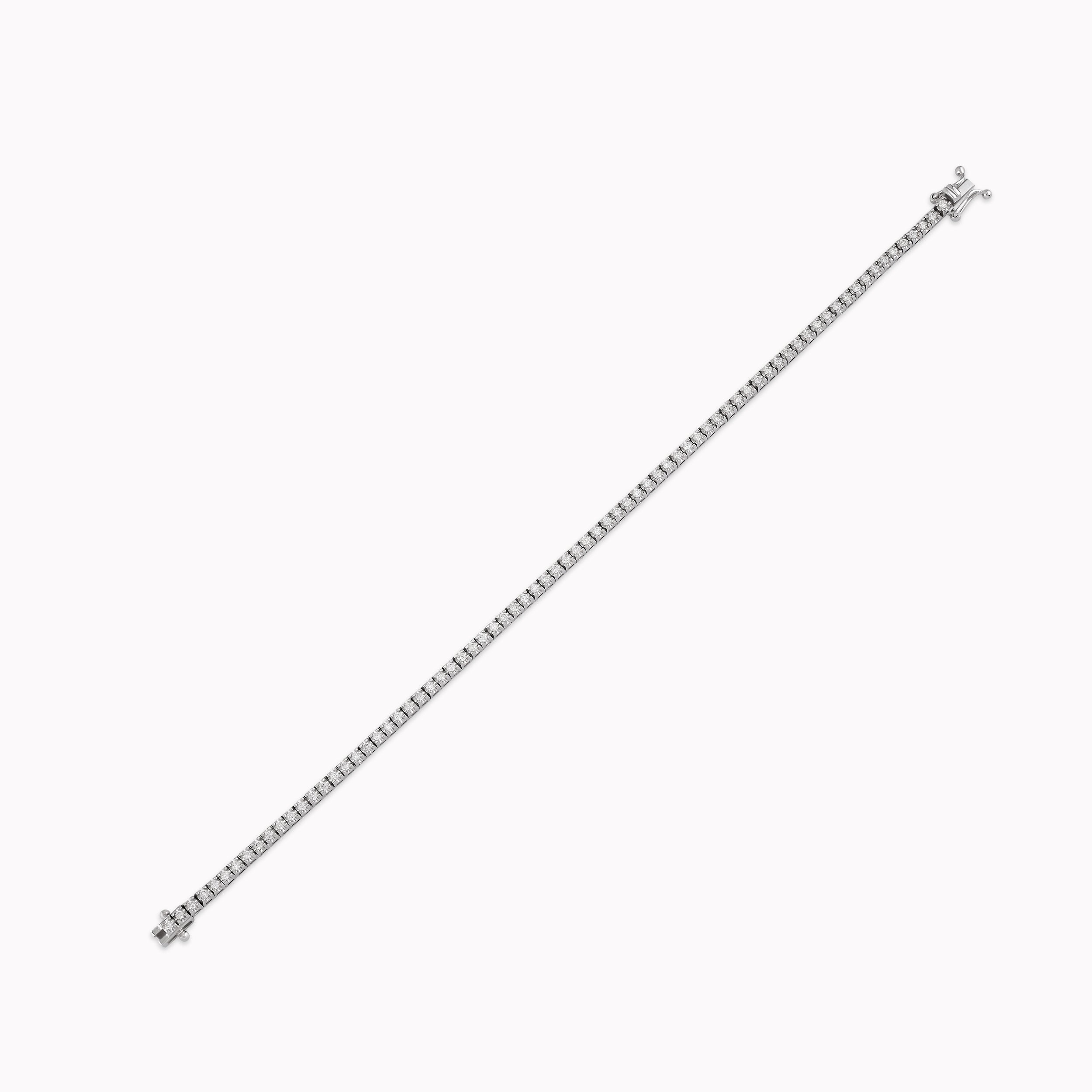 14K White Gold Tennis Bracelet with 2.00ct Diamonds