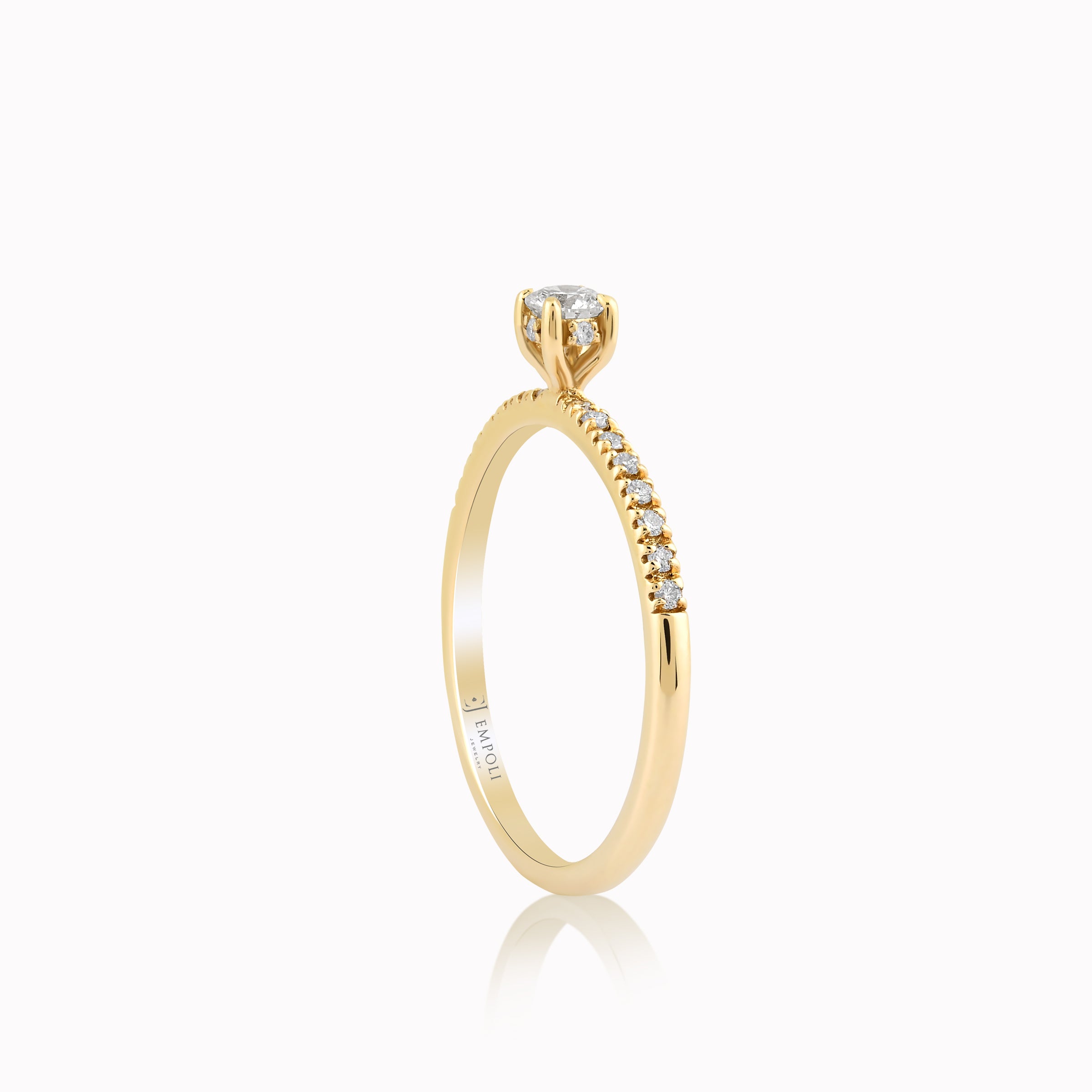 Yellow Gold 14K Ring with 0.27ct Diamonds