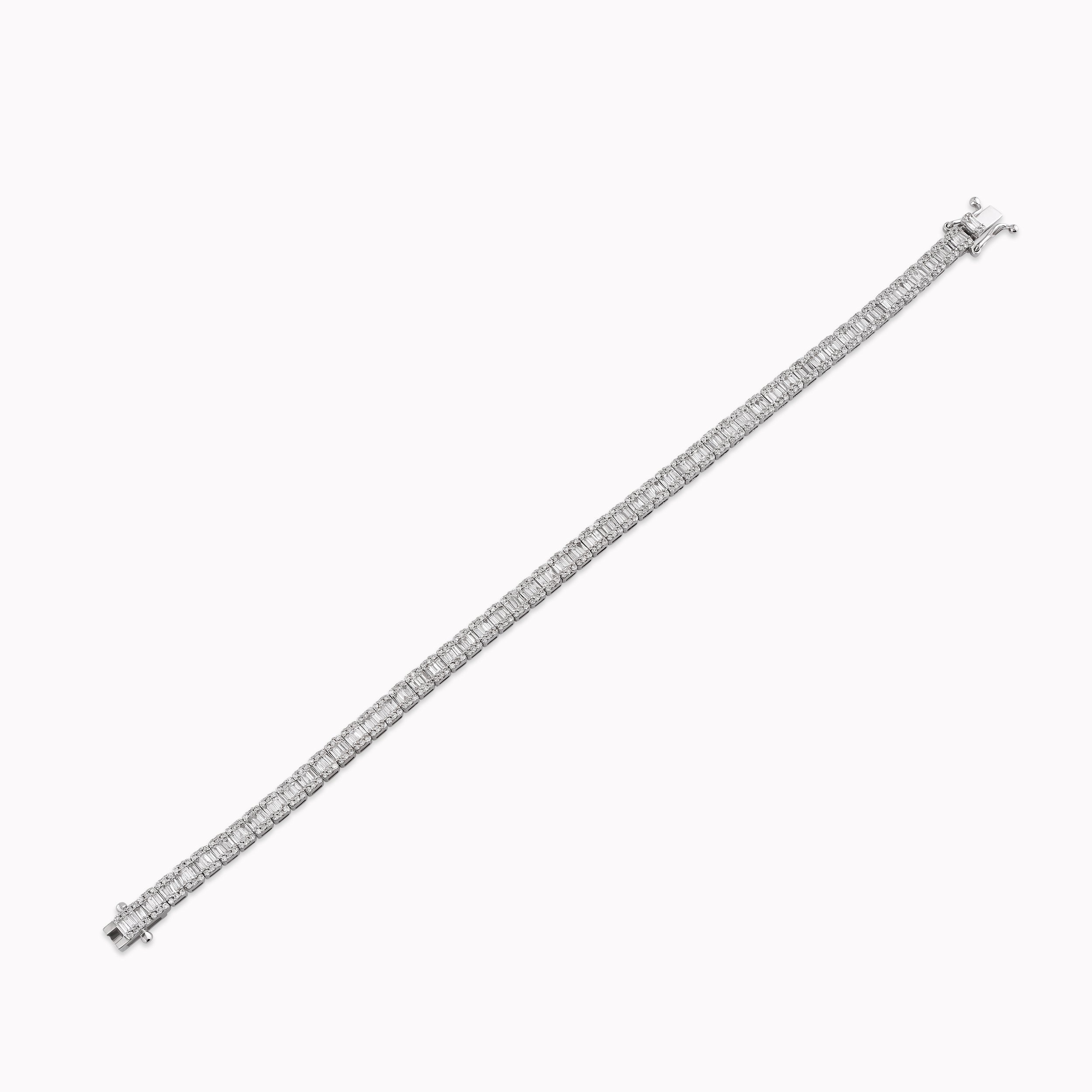 White Gold 14K Tennis Bracelet with Diamonds 3.69ct