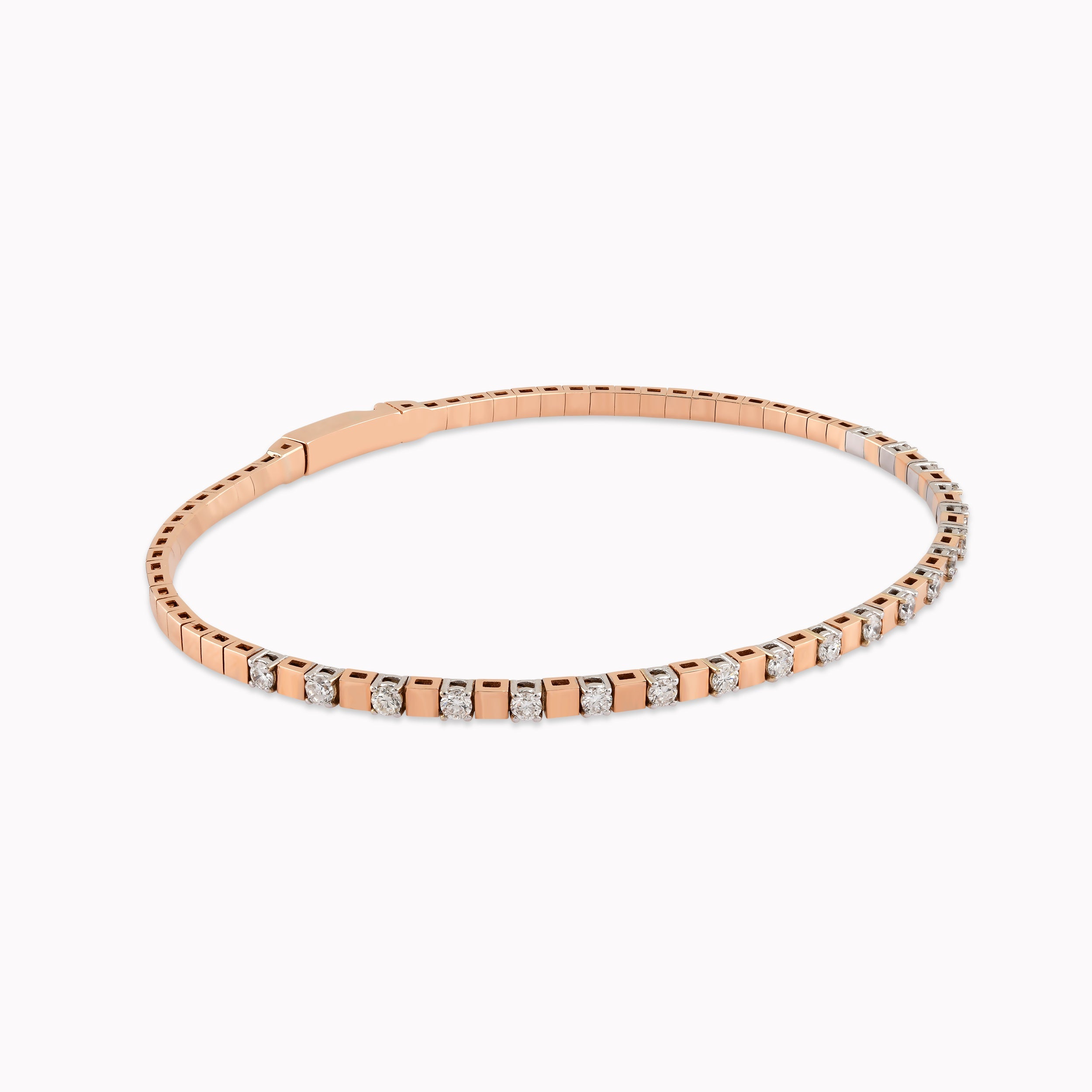 Rose Gold 14K Tennis Bracelet with 0.59ct Diamonds