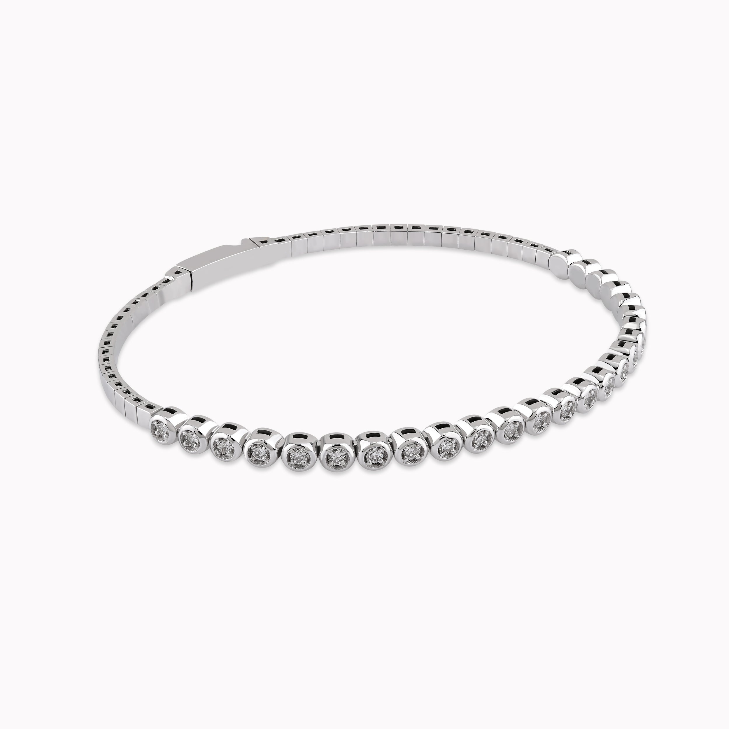 14K White Gold Tennis Bracelet with 0.50ct Diamonds