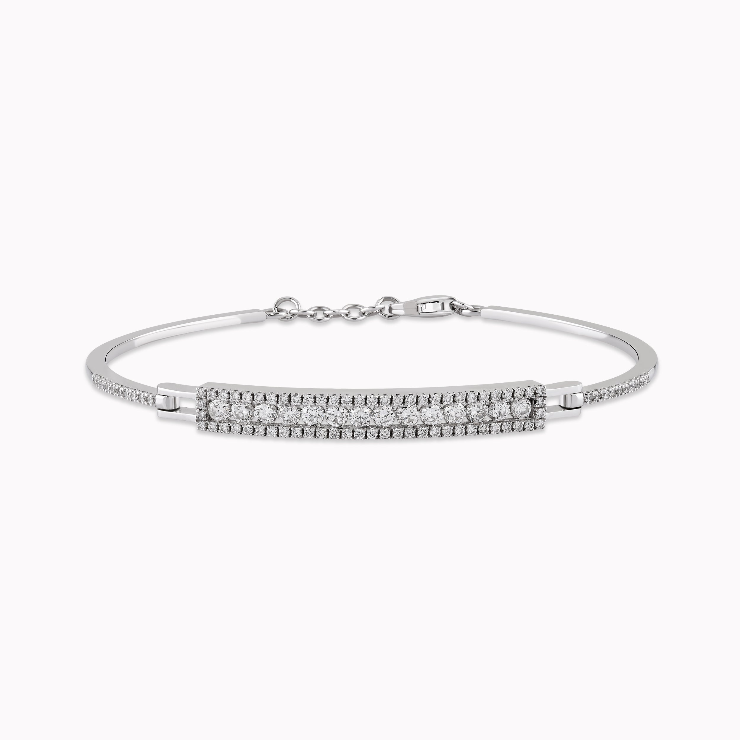 14K White Gold Bracelet with 0.77ct Diamonds