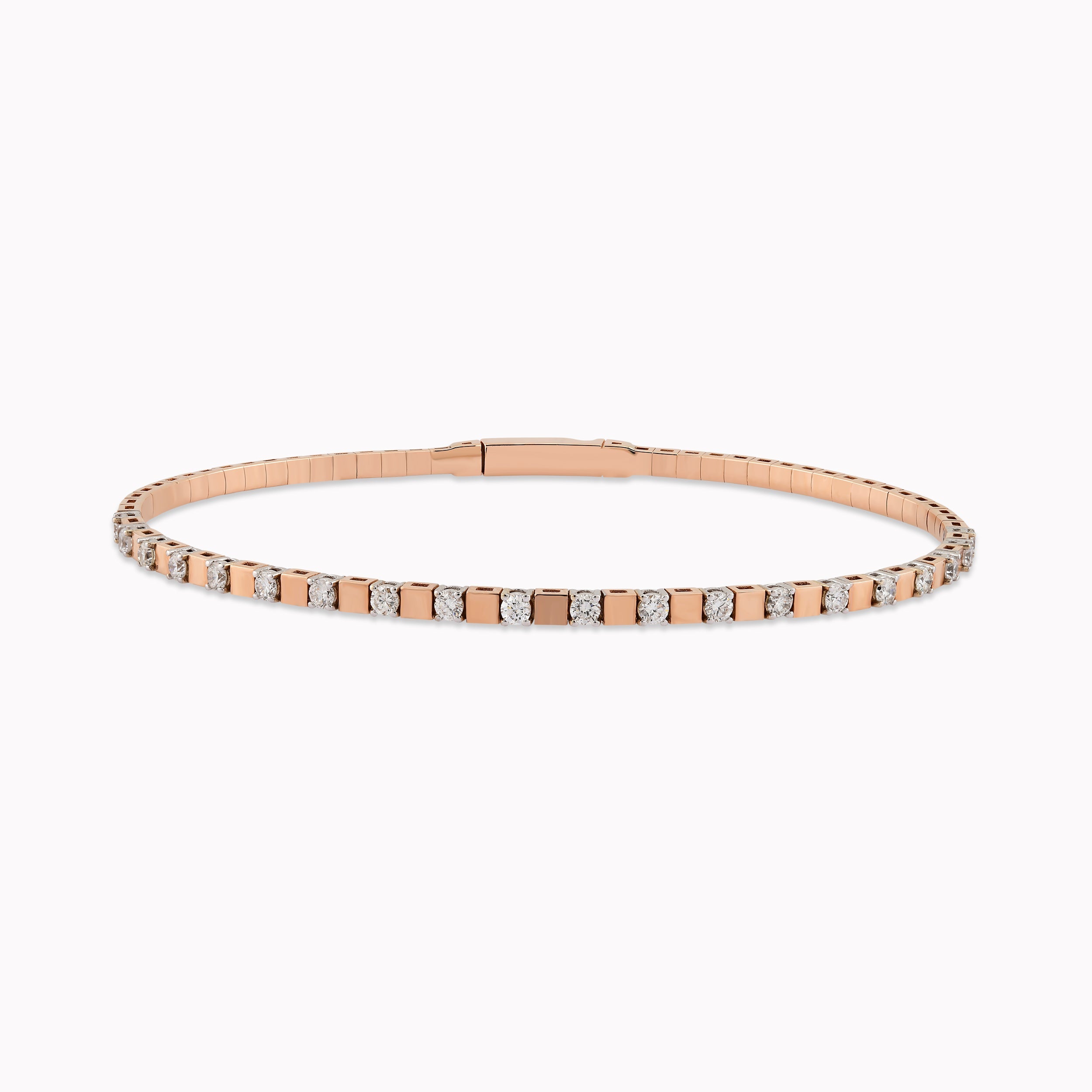 Rose Gold 14K Tennis Bracelet with 0.59ct Diamonds