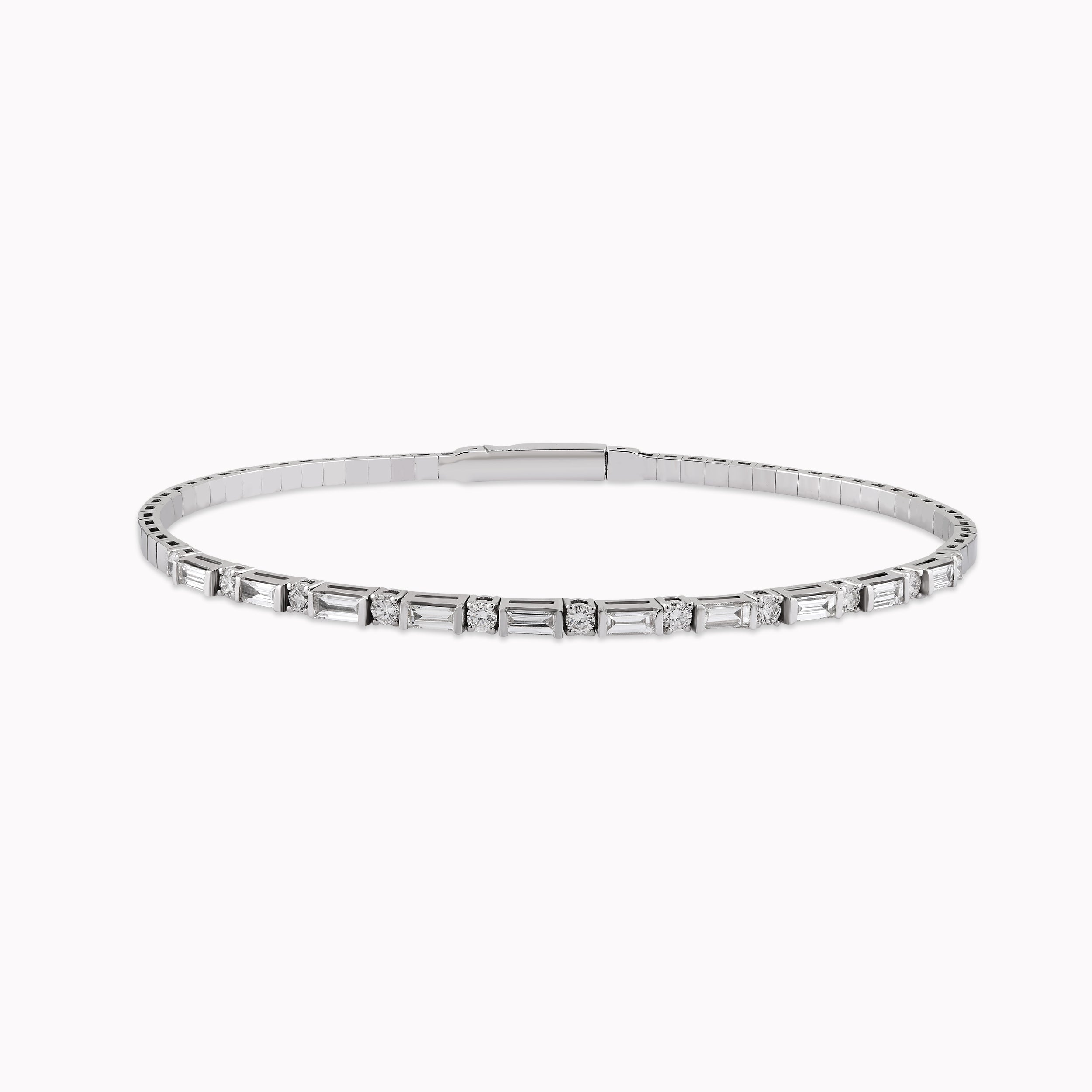 Tennis Bracelet White Gold 14K with Diamonds 0.89ct