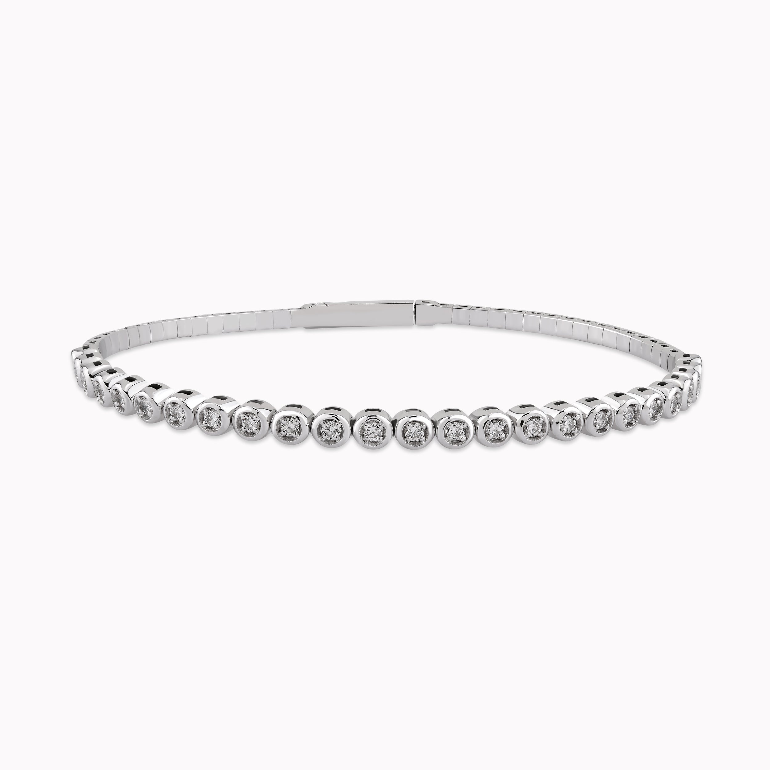 14K White Gold Tennis Bracelet with 0.50ct Diamonds