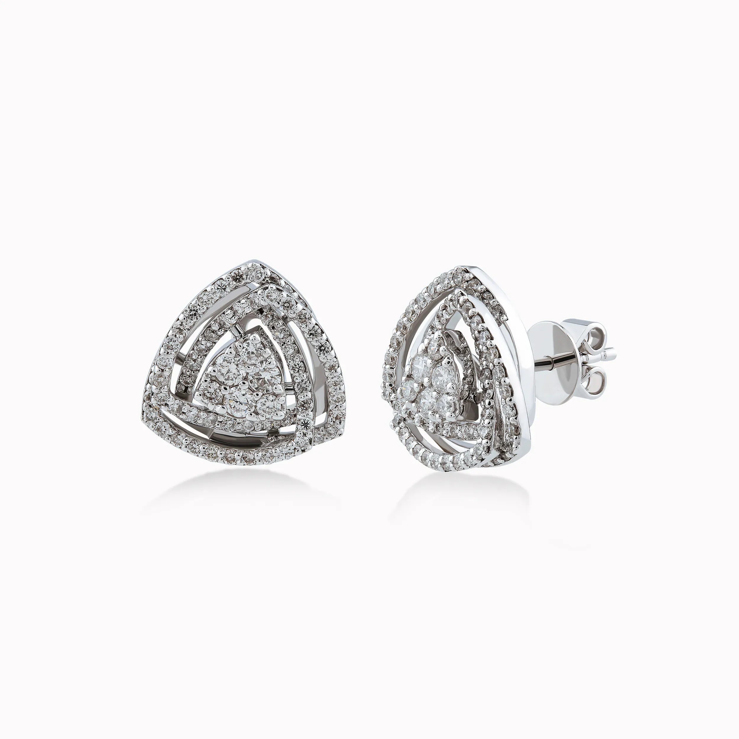 Cercei aur alb 14k cu diamante 0.7ct