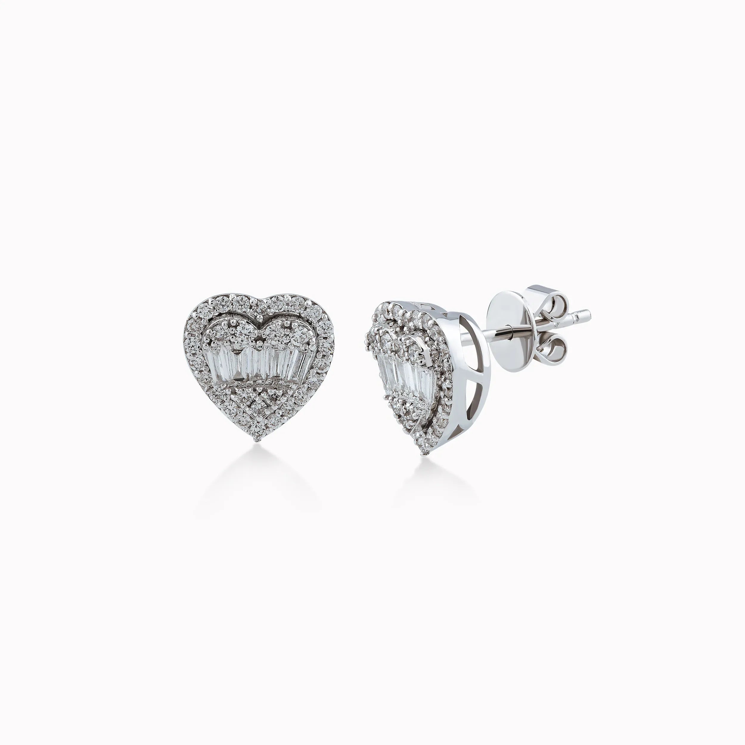 Cercei aur alb 14k cu diamante 0.51ct