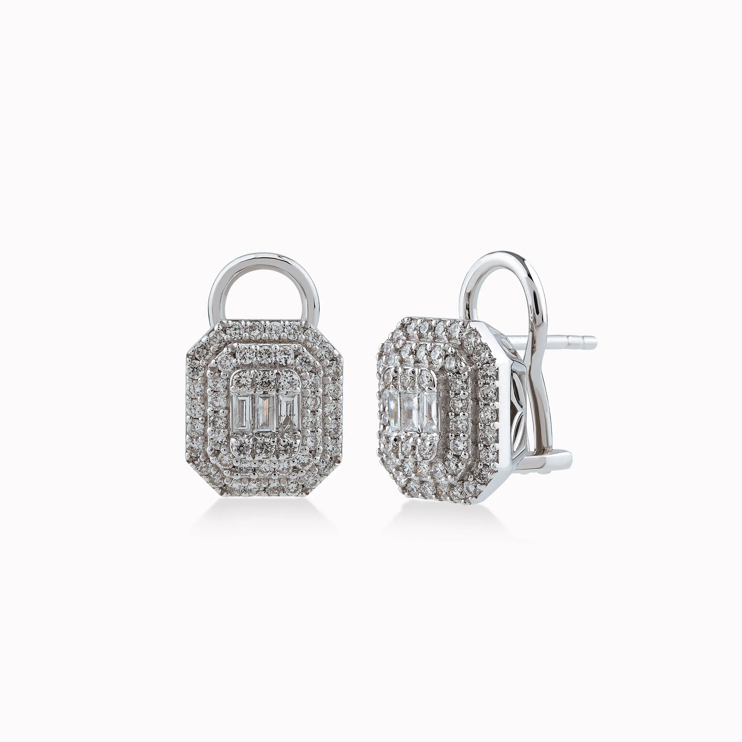 Cercei aur alb 18k cu diamante 0.64ct