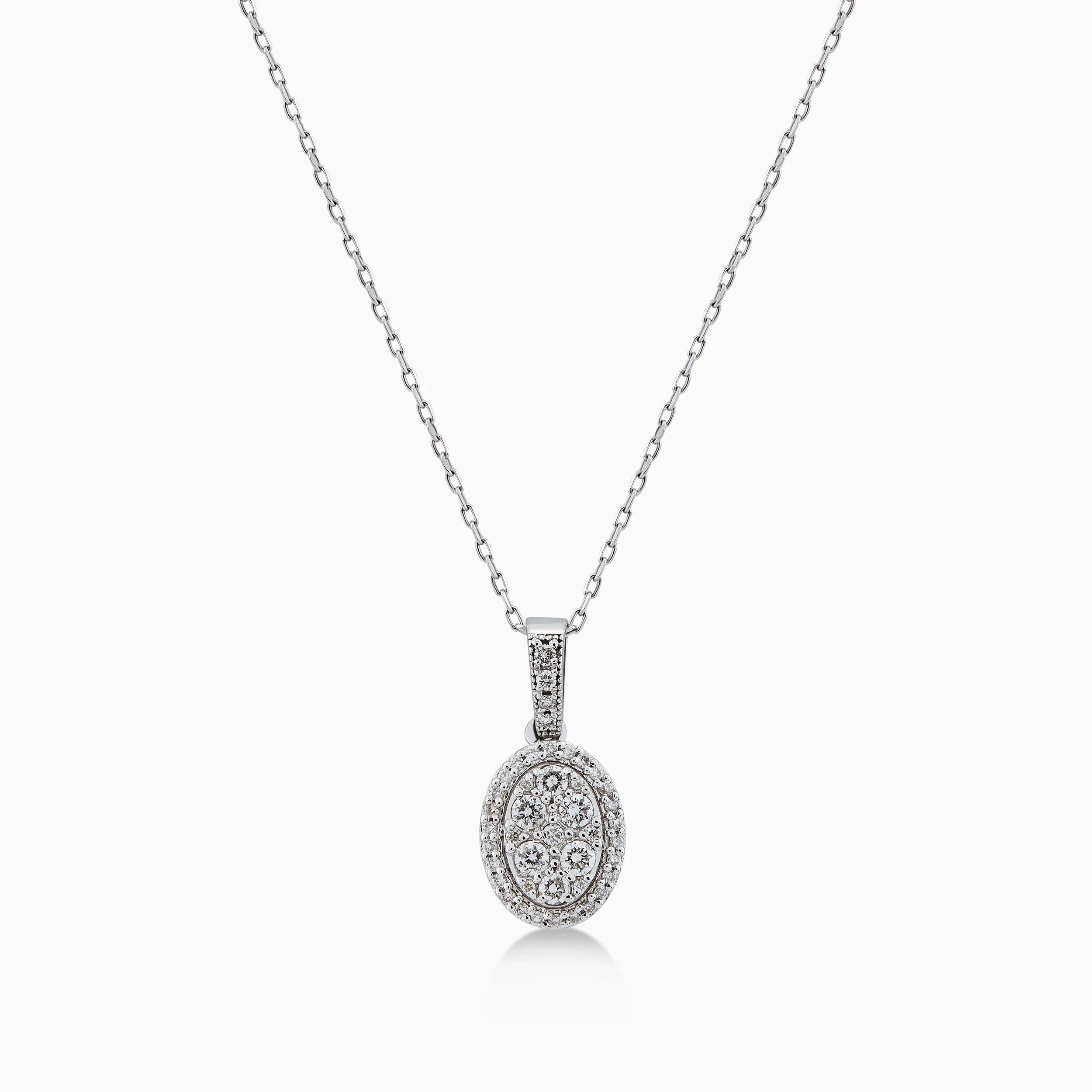 White Gold 14K Chain with Pendant with Diamonds 0.31ct