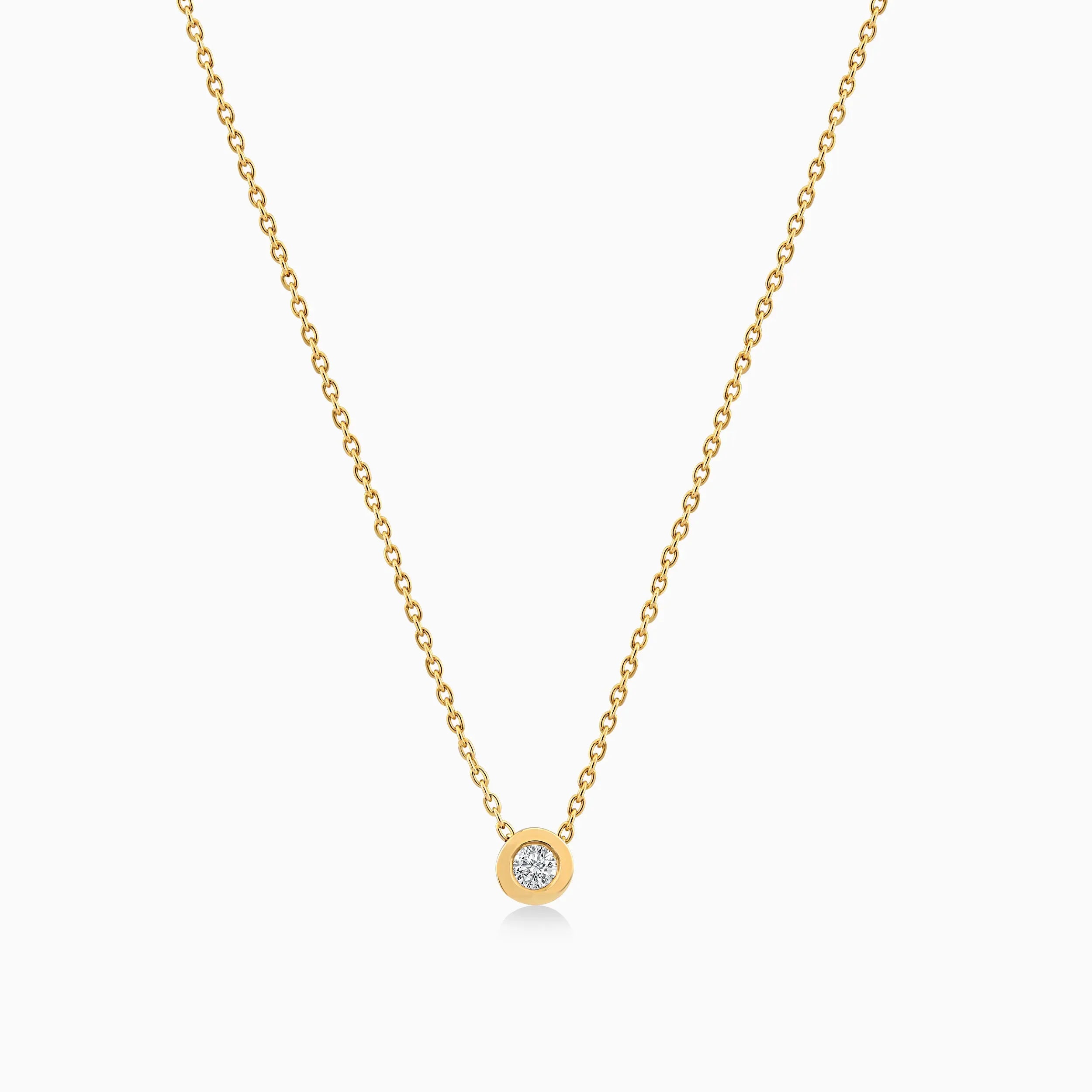 Yellow Gold 14K Chain with Pendant with Diamonds 0.10ct