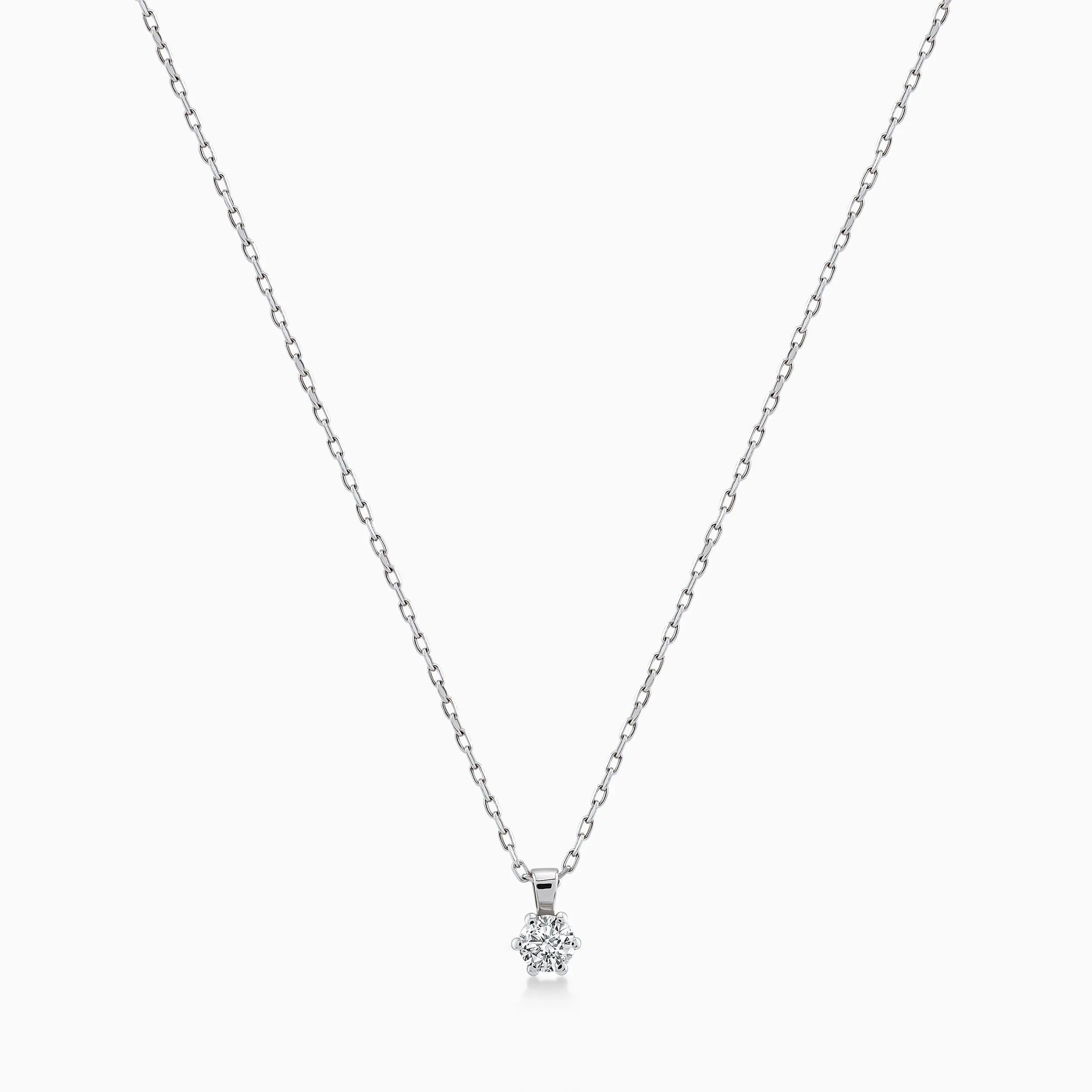 Chain with 14K White Gold Pendant with 0.23ct Diamonds