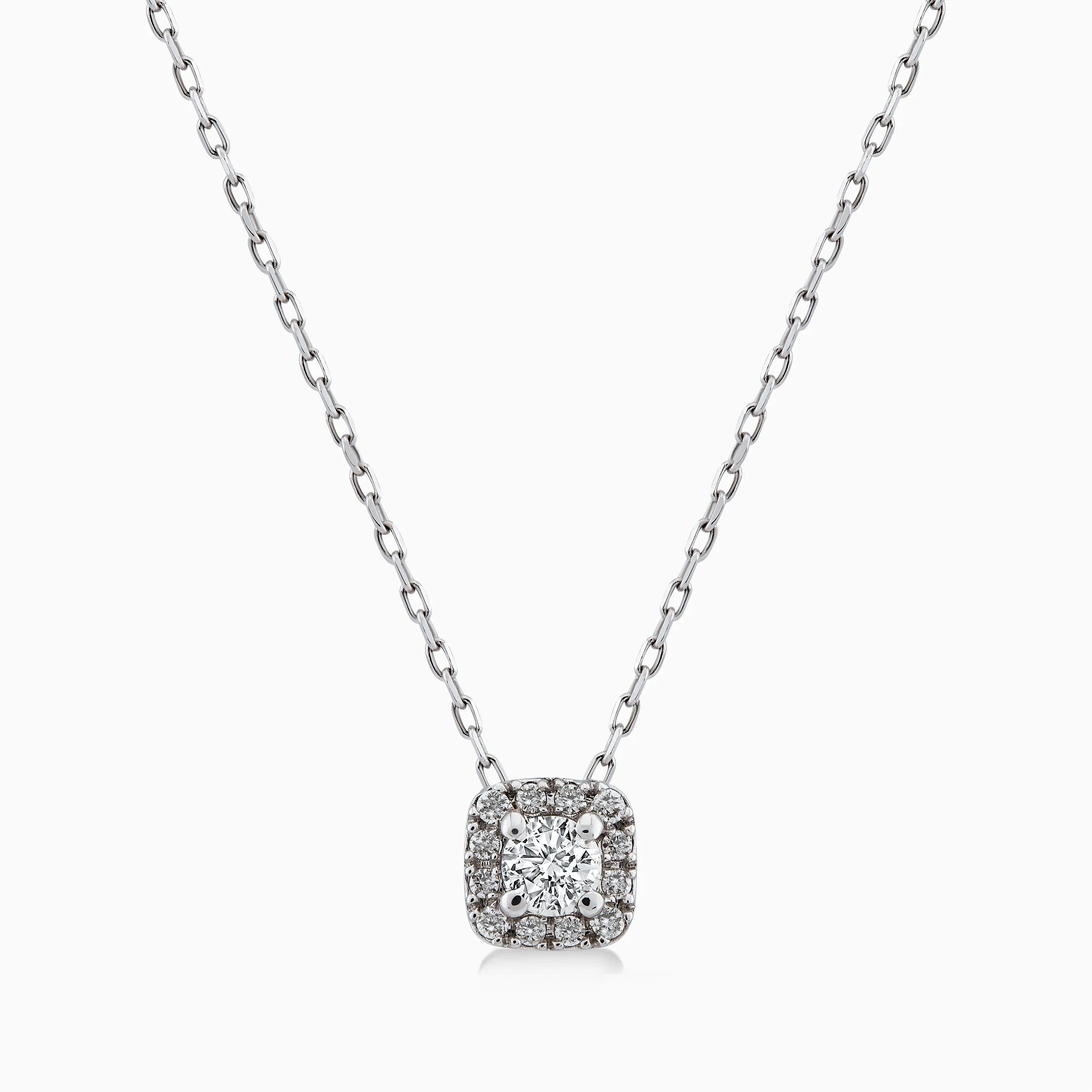 White Gold 14K Chain with Pendant with Diamonds 0.21ct