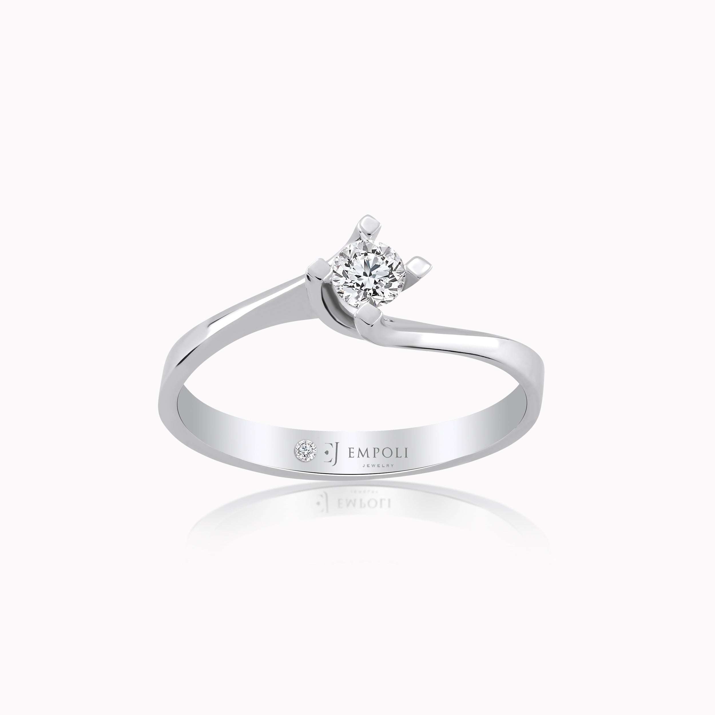 White Gold 14K Ring with Diamonds 0.42ct