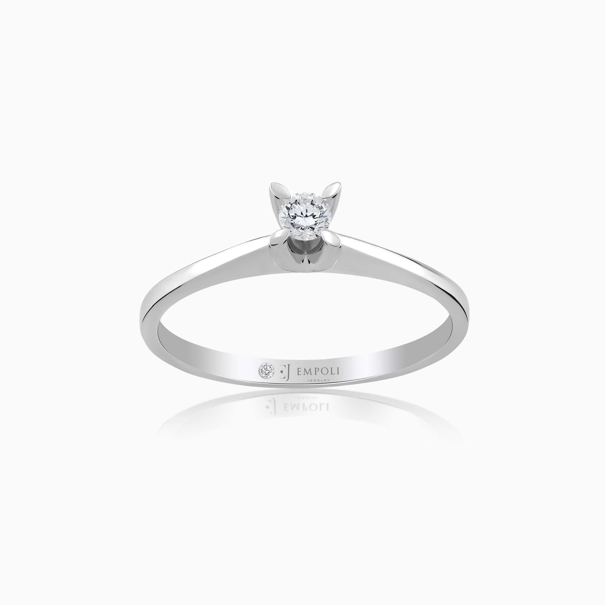 White Gold 14K Ring with Diamonds 0.10ct