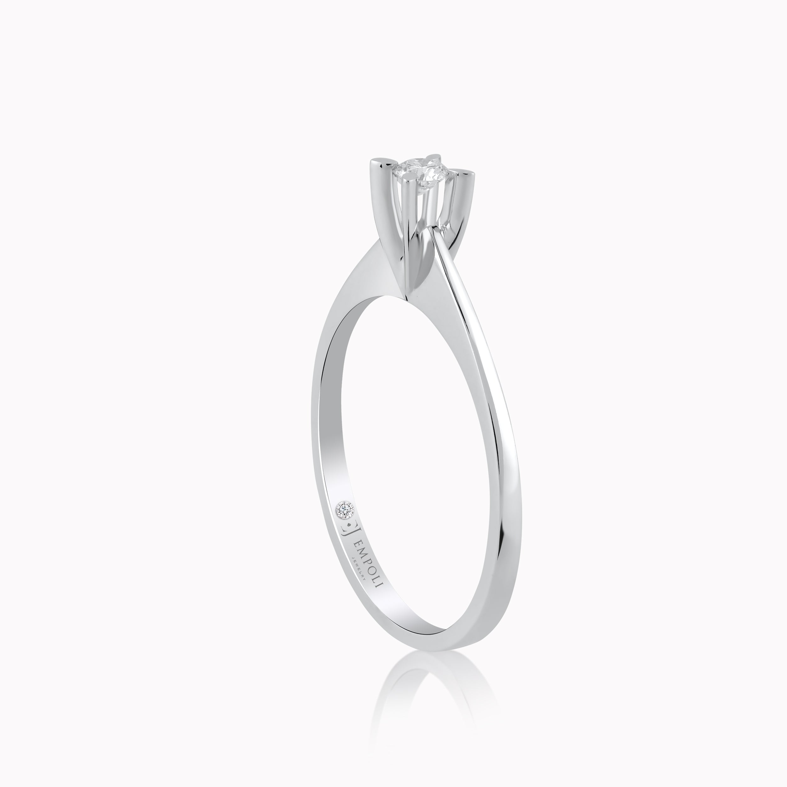White Gold 14K Ring with Diamonds 0.10ct