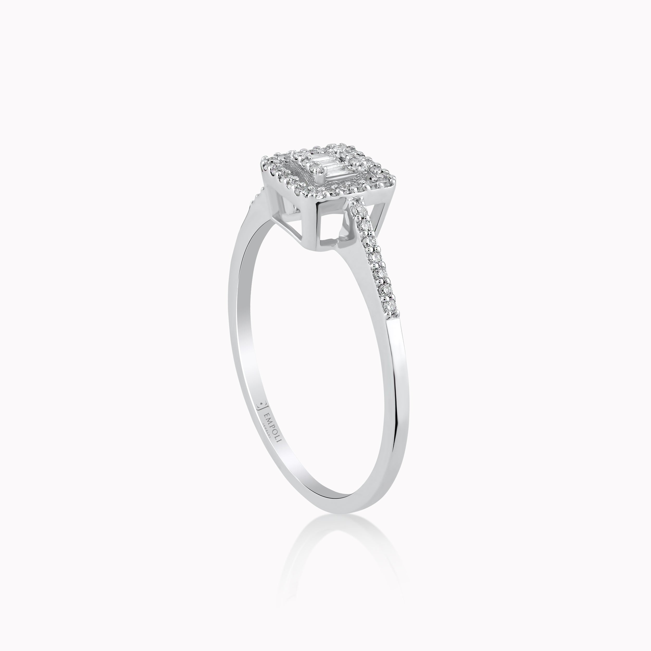 White Gold 14K Ring with Diamonds 0.18ct