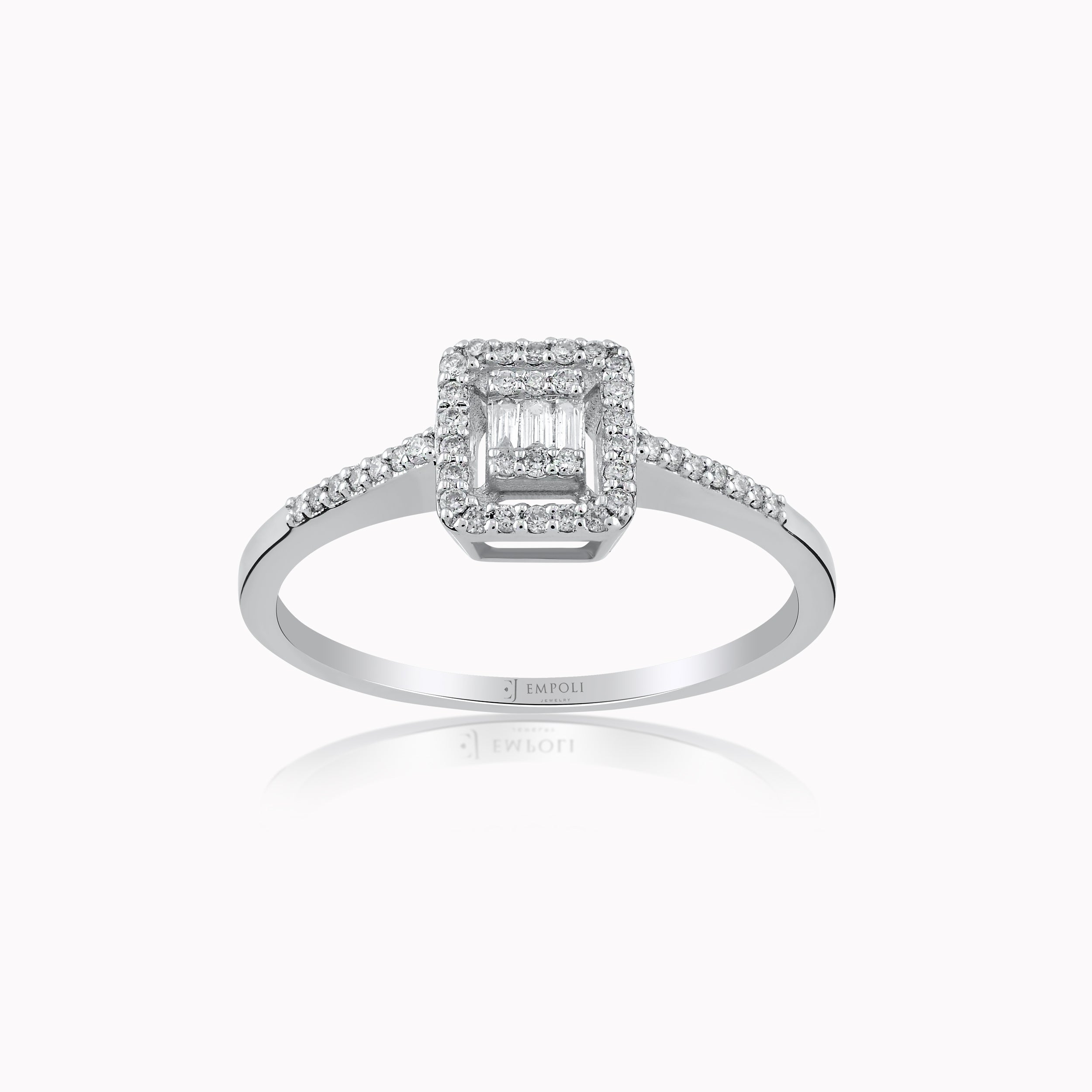 White Gold 14K Ring with Diamonds 0.18ct