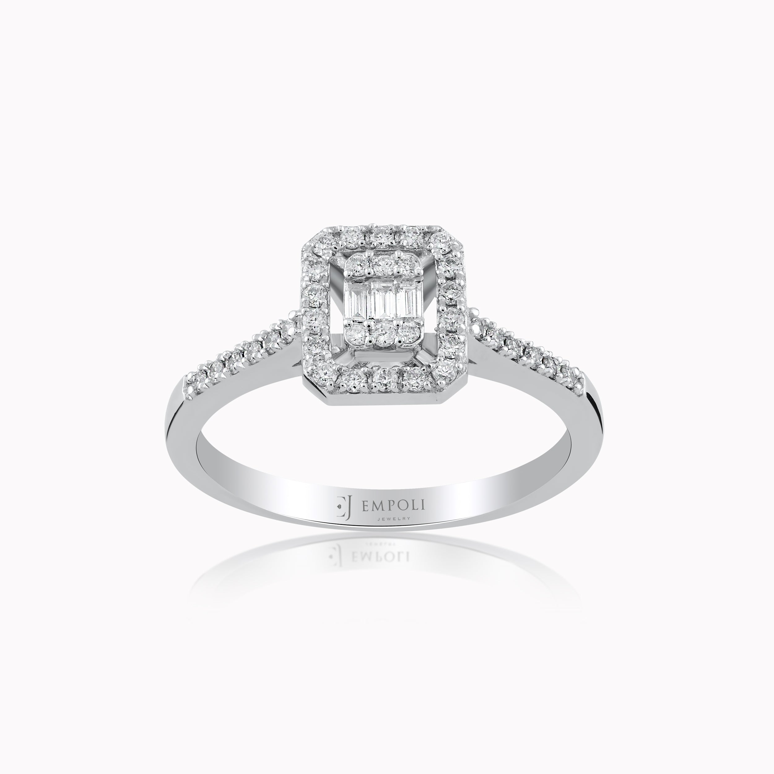 White Gold 14K Ring with Diamonds 0.24ct