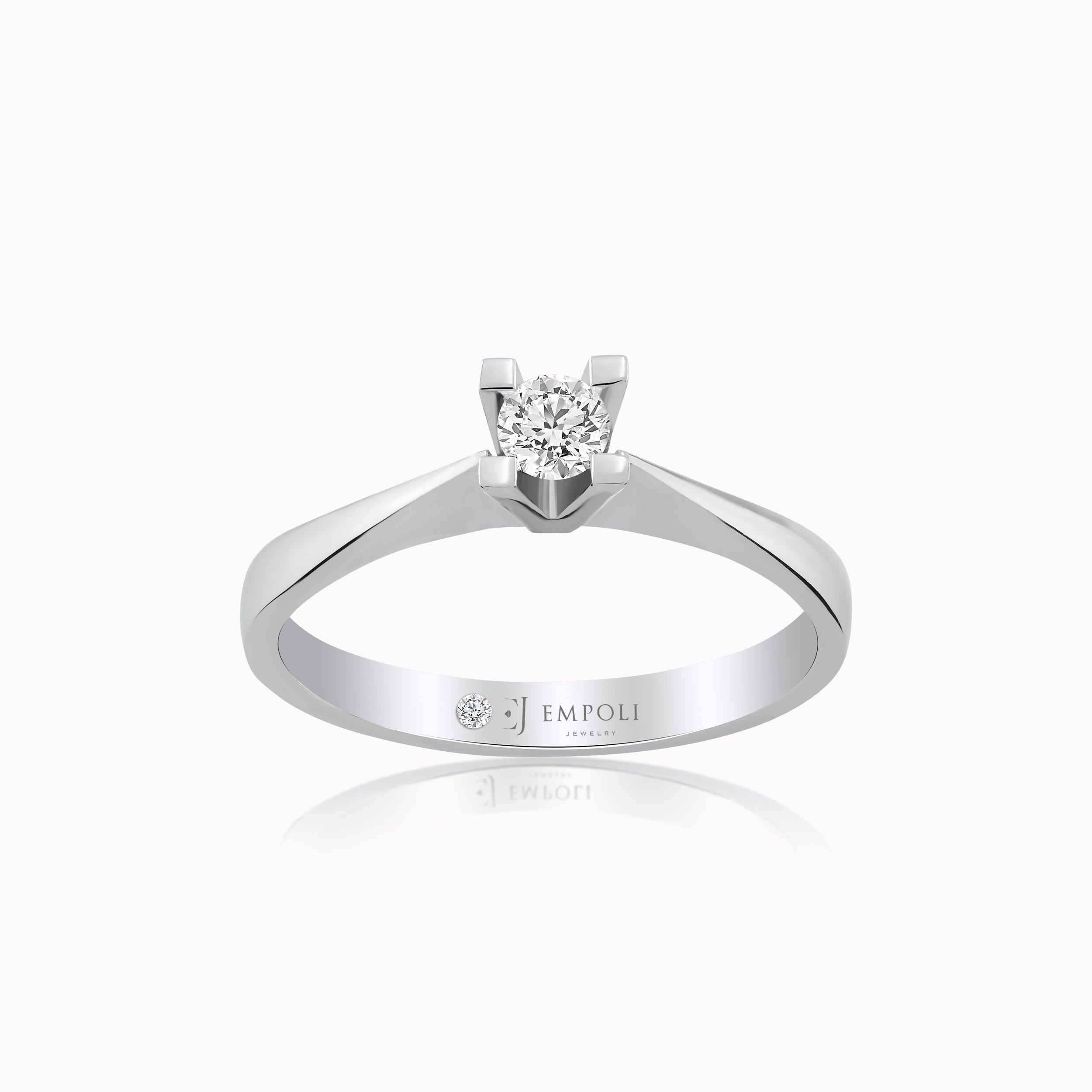 White Gold 14K Ring with Diamonds 0.15ct
