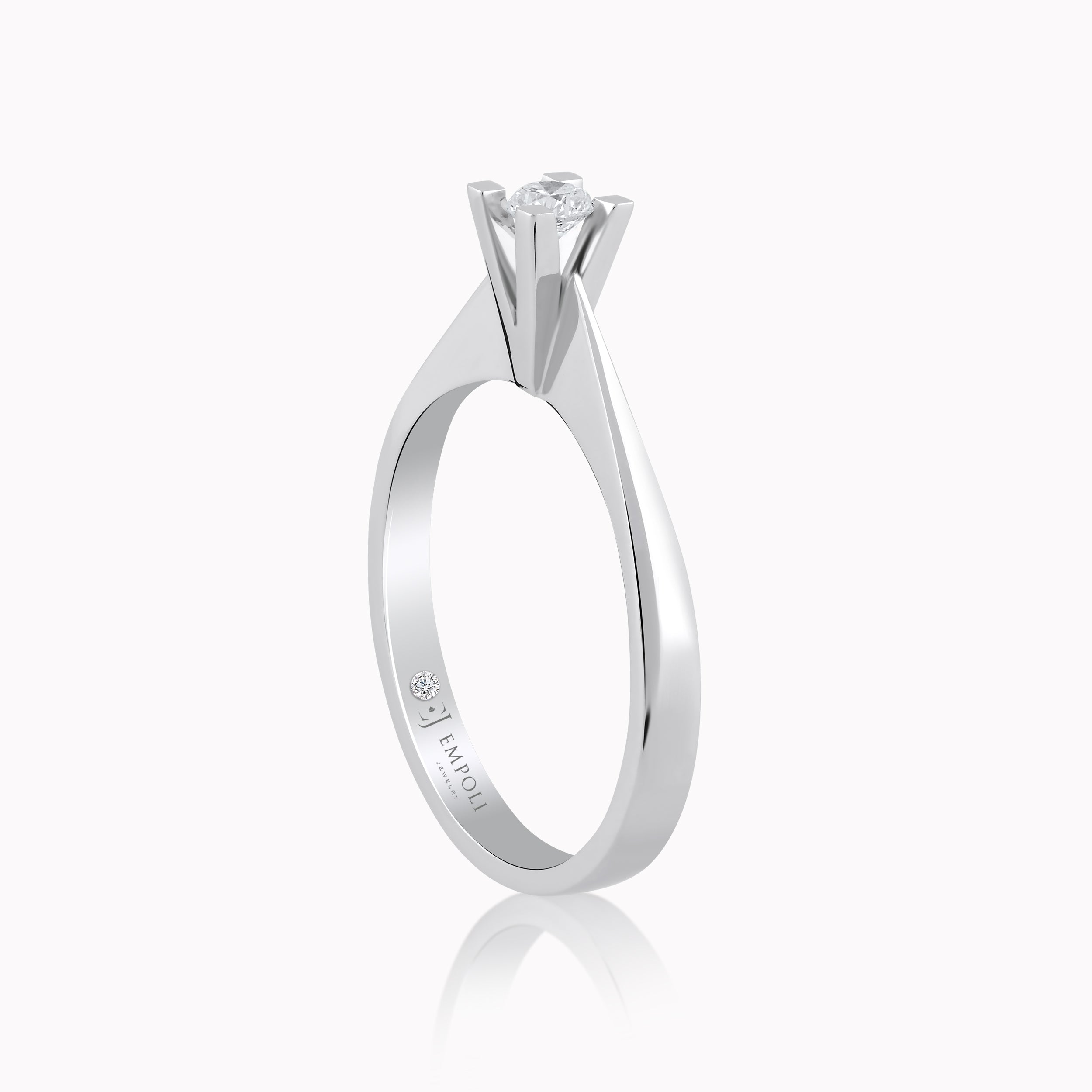 White Gold 14K Ring with Diamonds 0.15ct