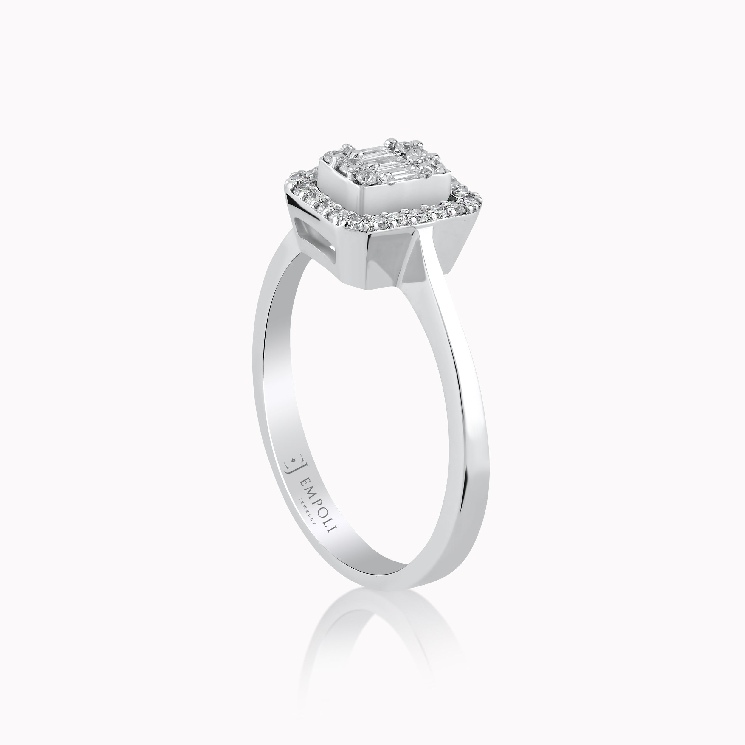White Gold 14K Ring with Diamonds 0.24ct