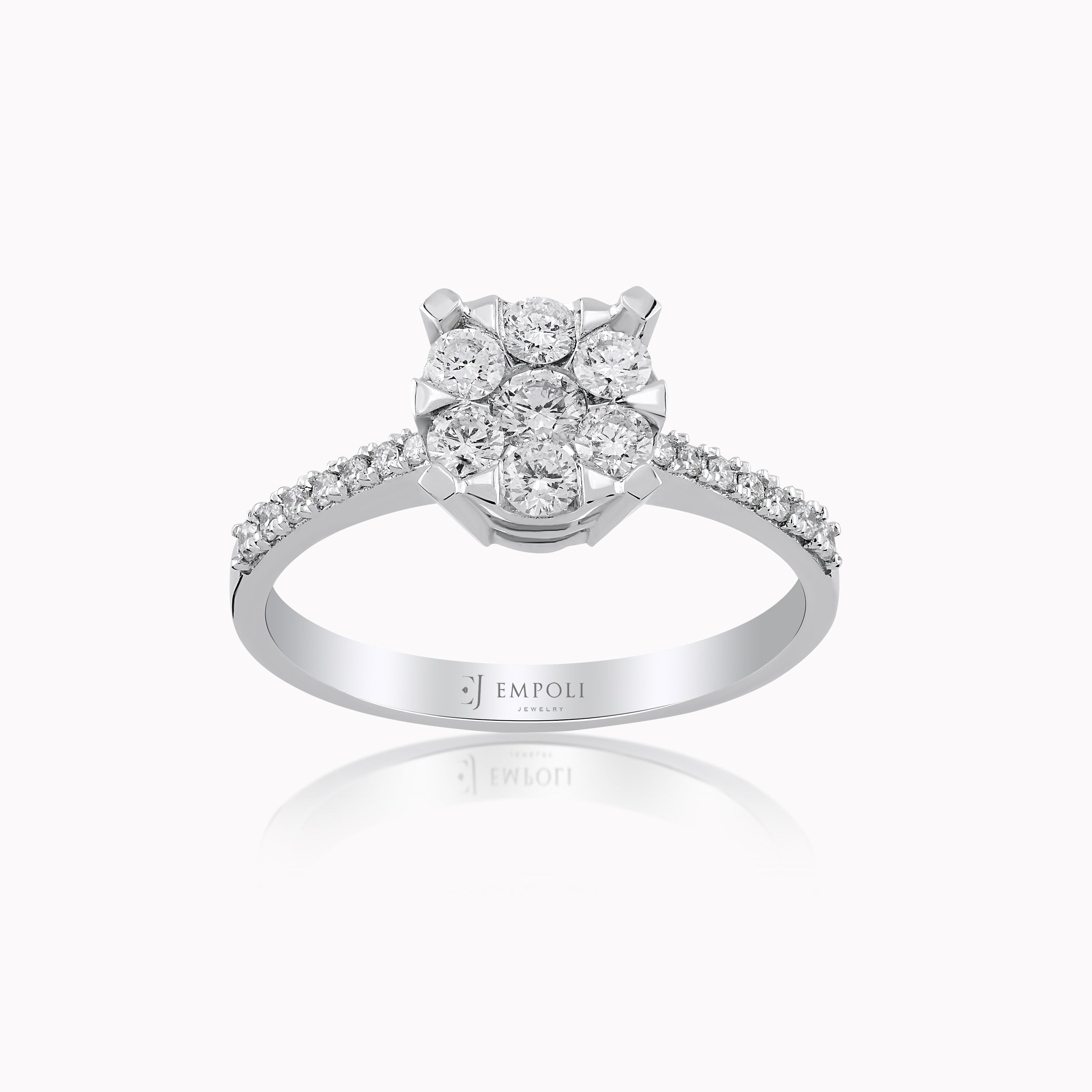 White Gold 14K Ring with Diamonds 0.55ct