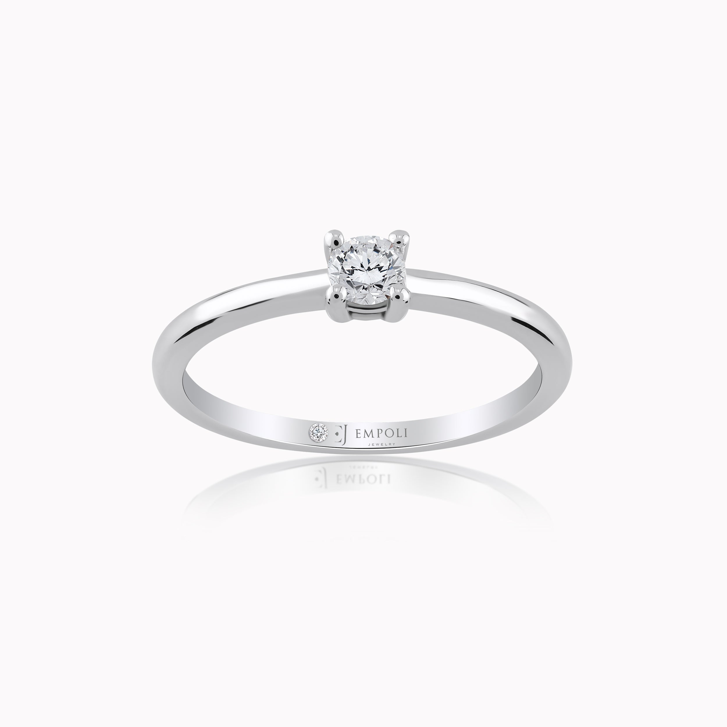 White Gold 14K Ring with 0.2ct Diamonds