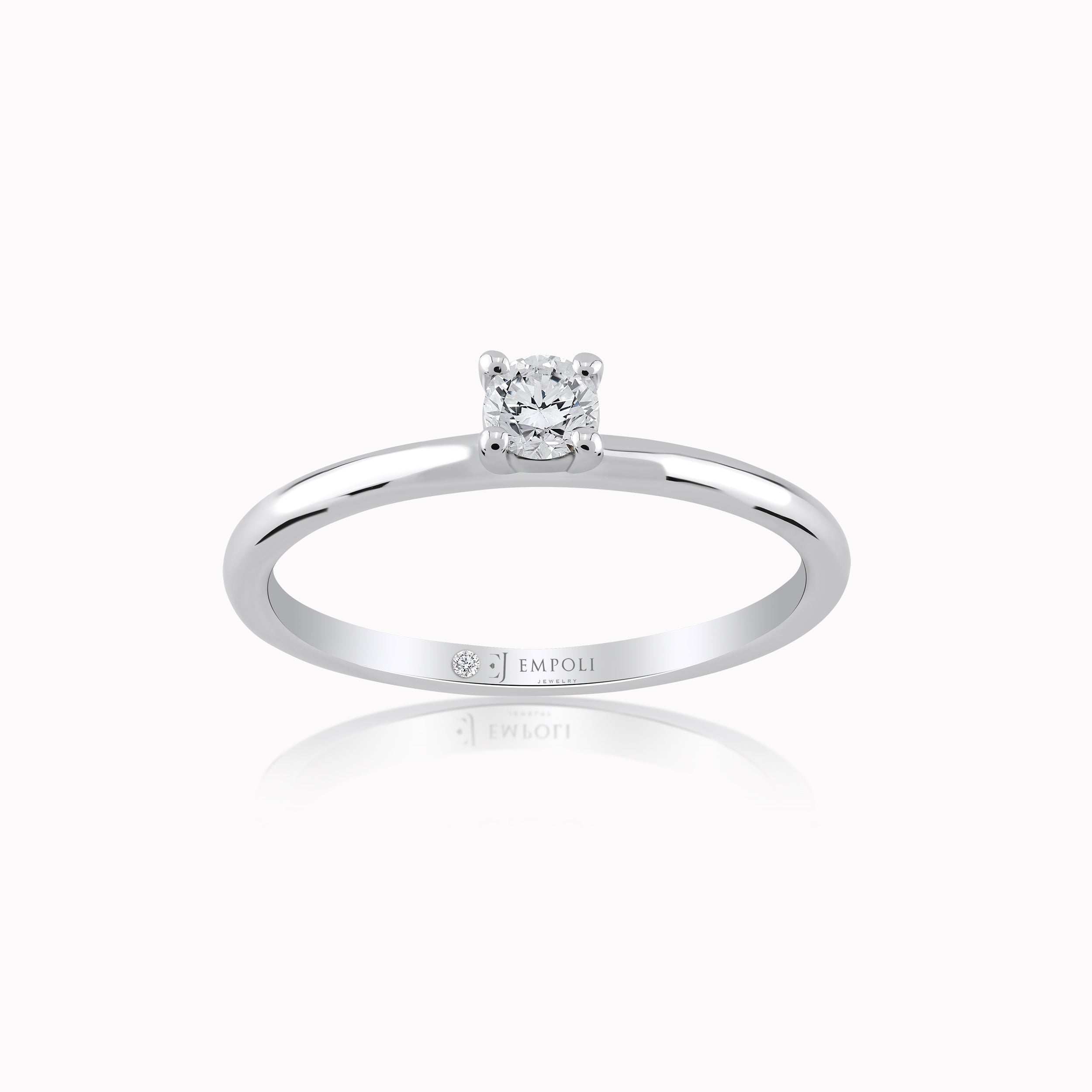 White Gold 14K Ring with Diamonds 0.16ct