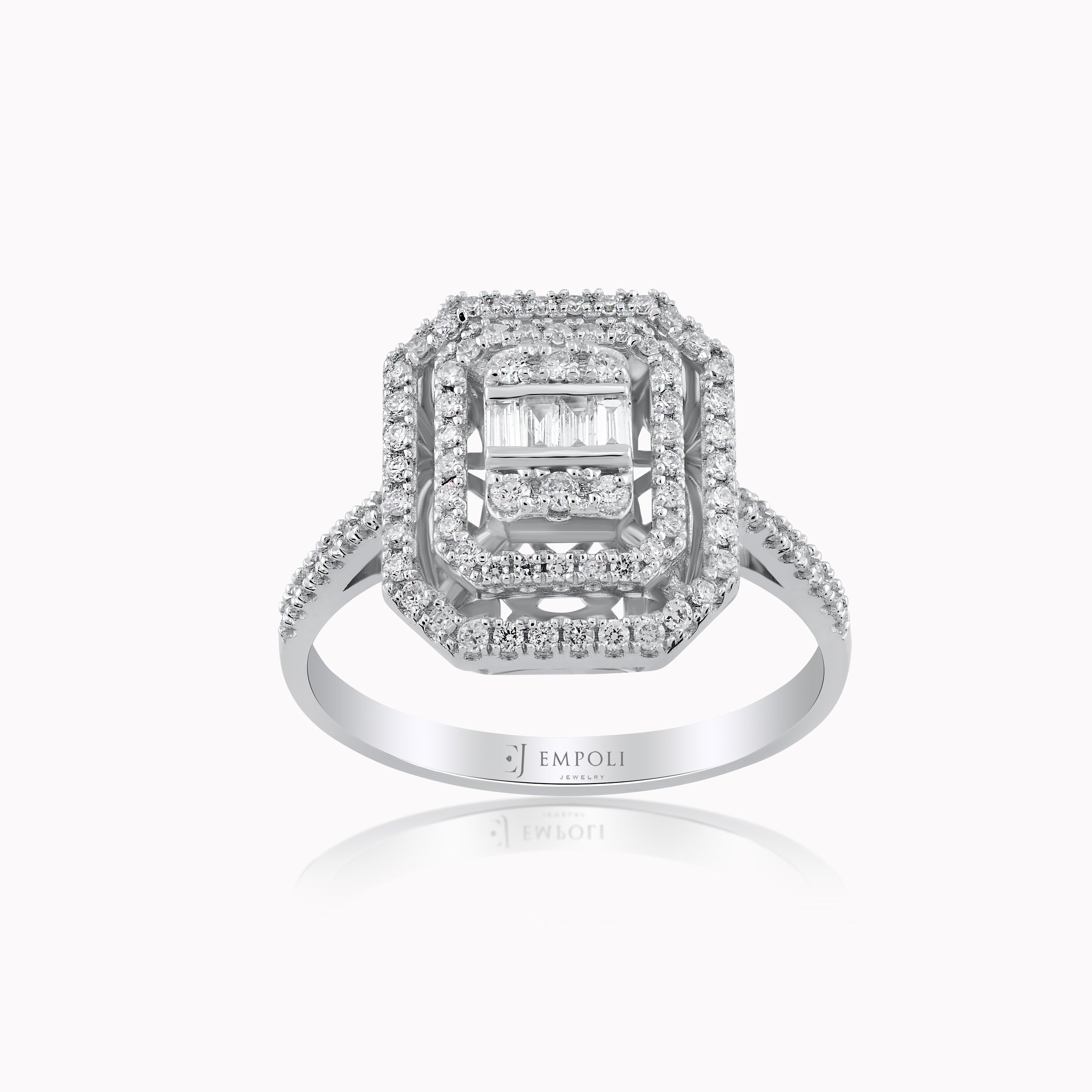 White Gold 14K Ring with Diamonds 0.37ct