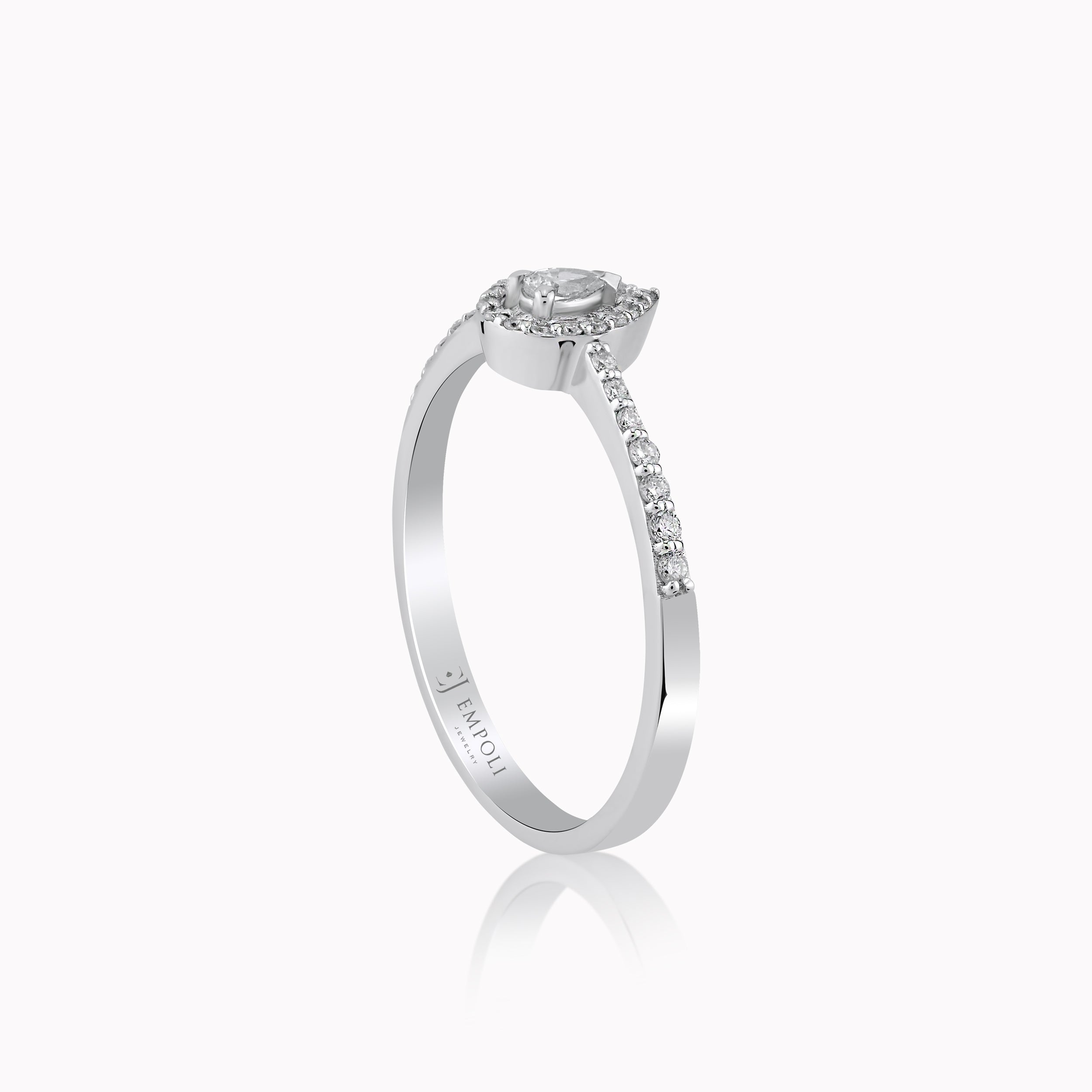 White Gold 14K Ring with Diamonds 0.22ct