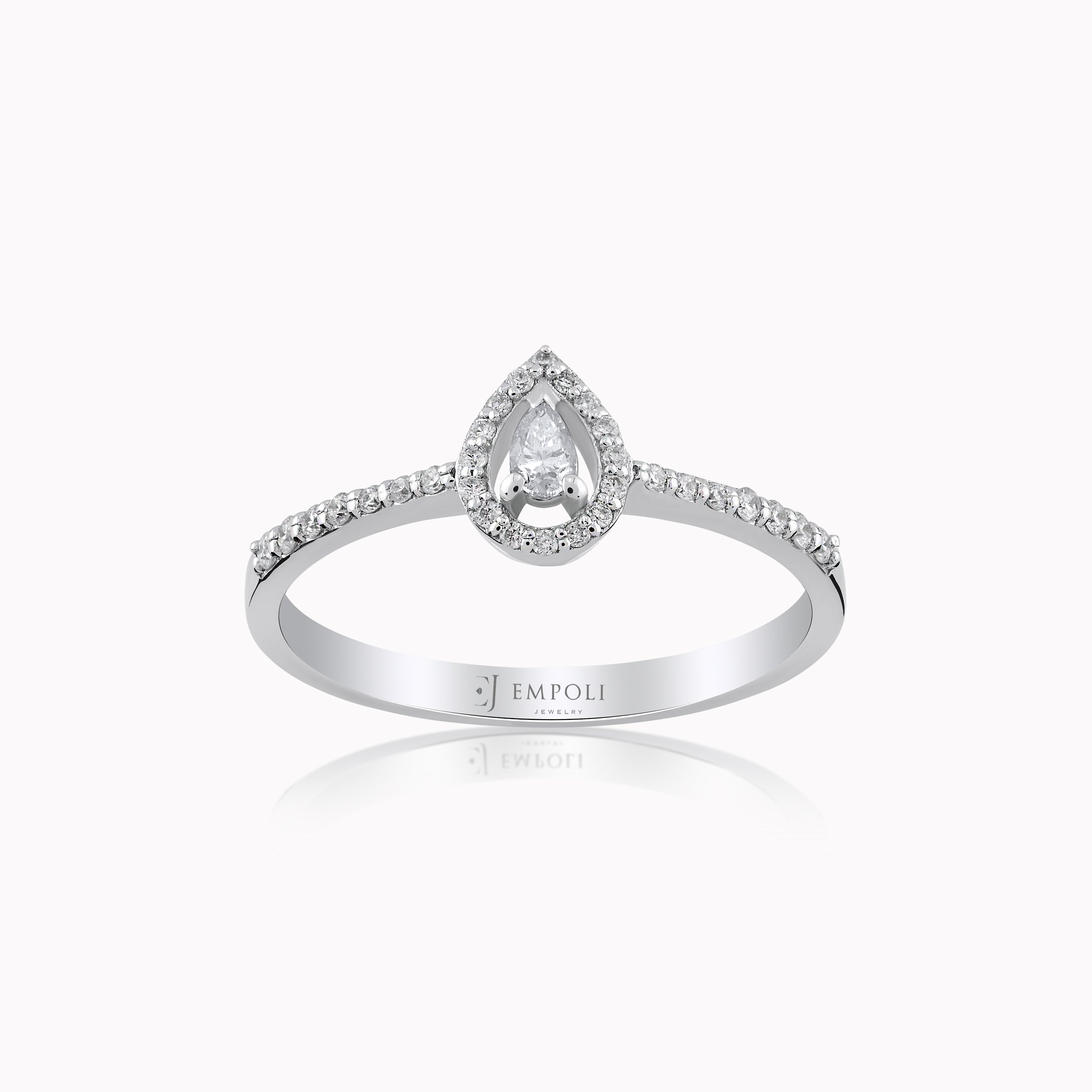 White Gold 14K Ring with Diamonds 0.22ct