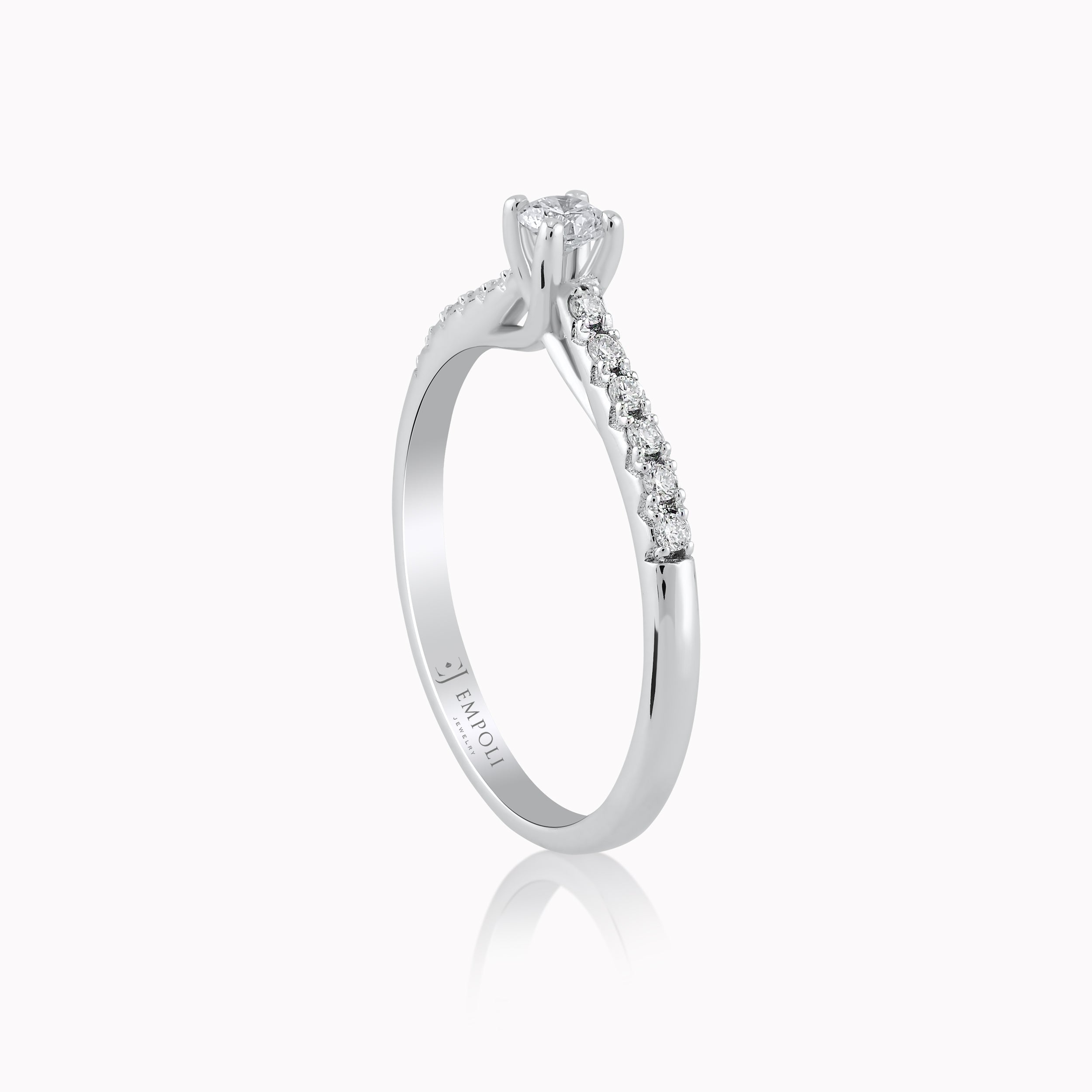White Gold 14K Ring with Diamonds 0.26ct