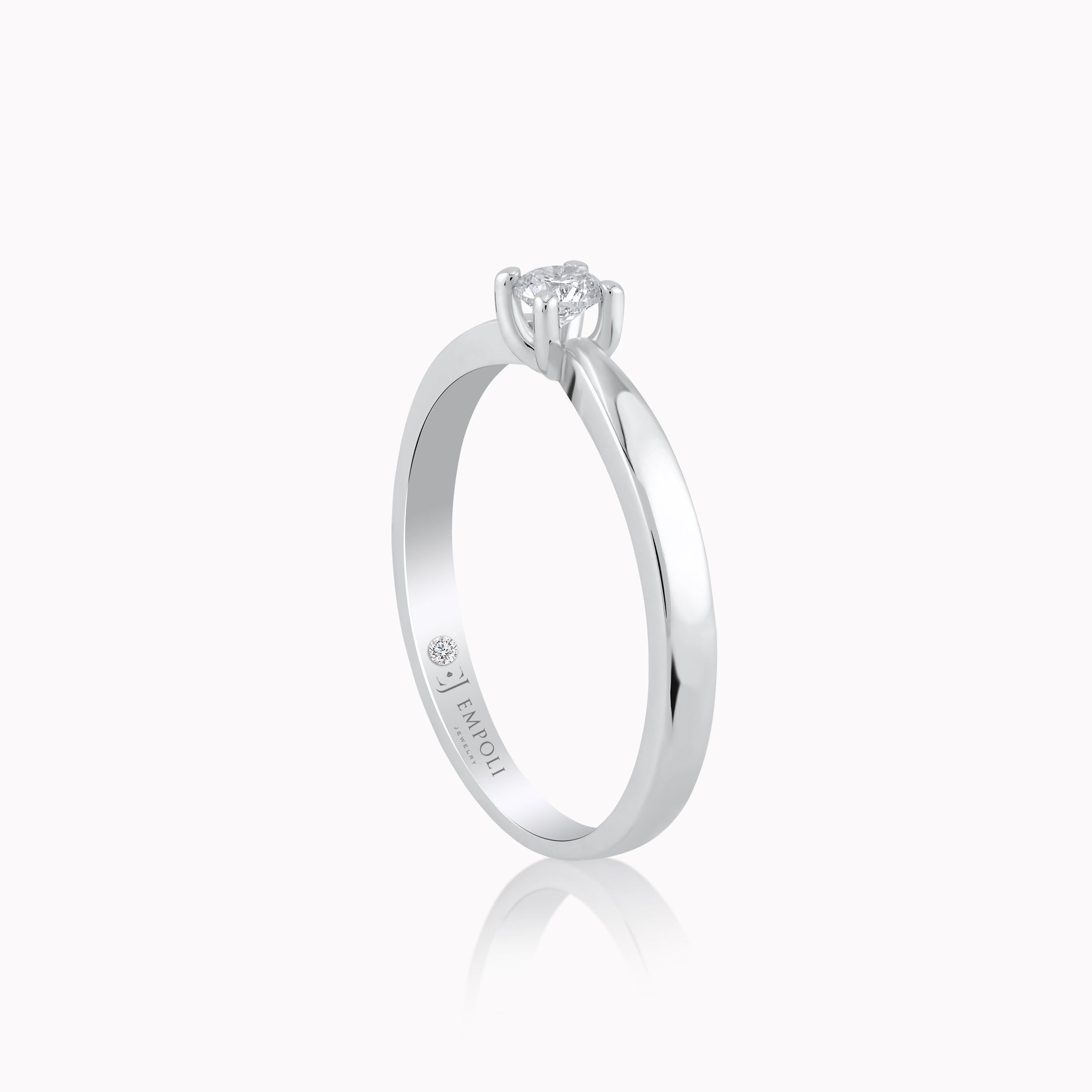 White Gold 14K Ring with Diamonds 0.16ct
