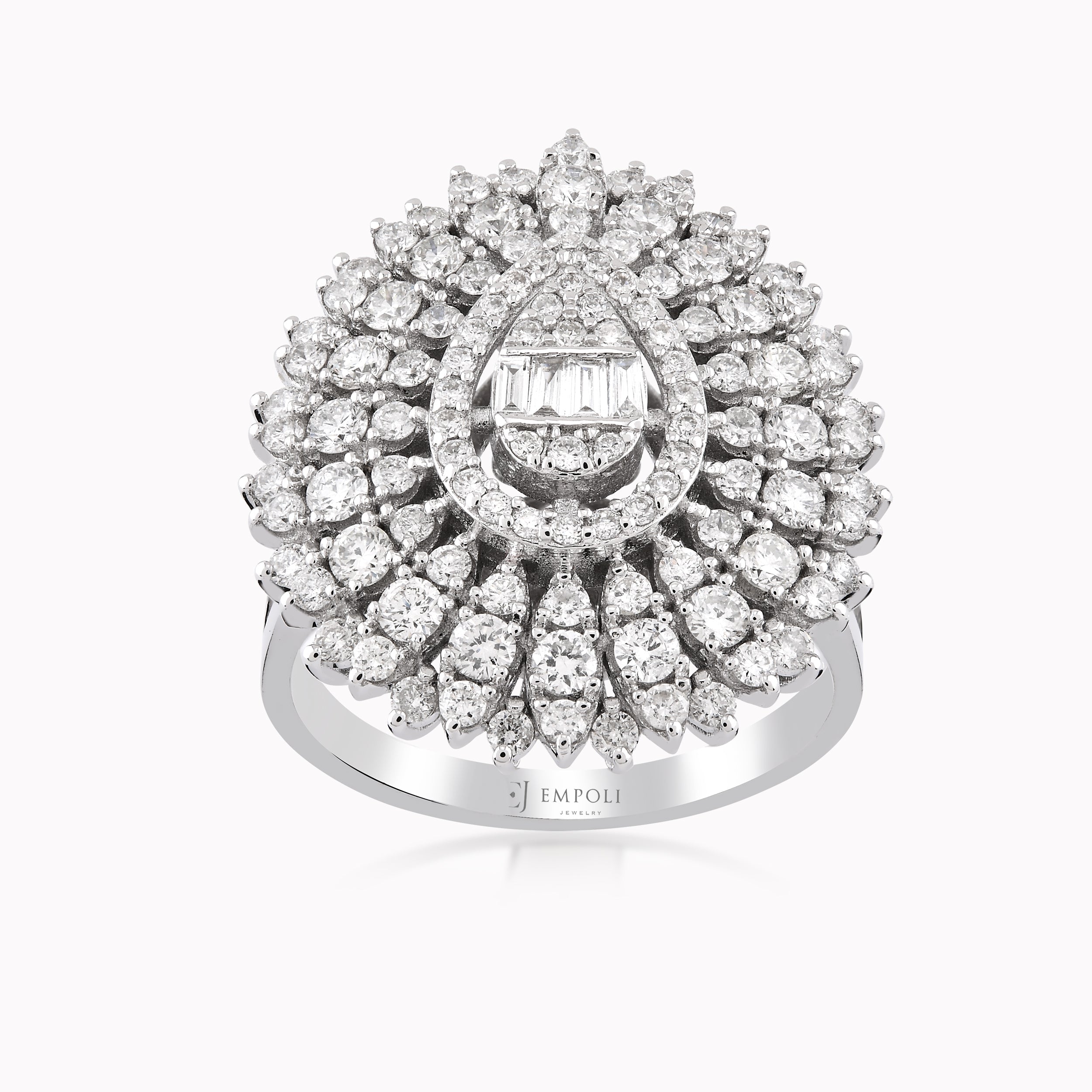 White Gold 18K Ring with Diamonds 1.47ct