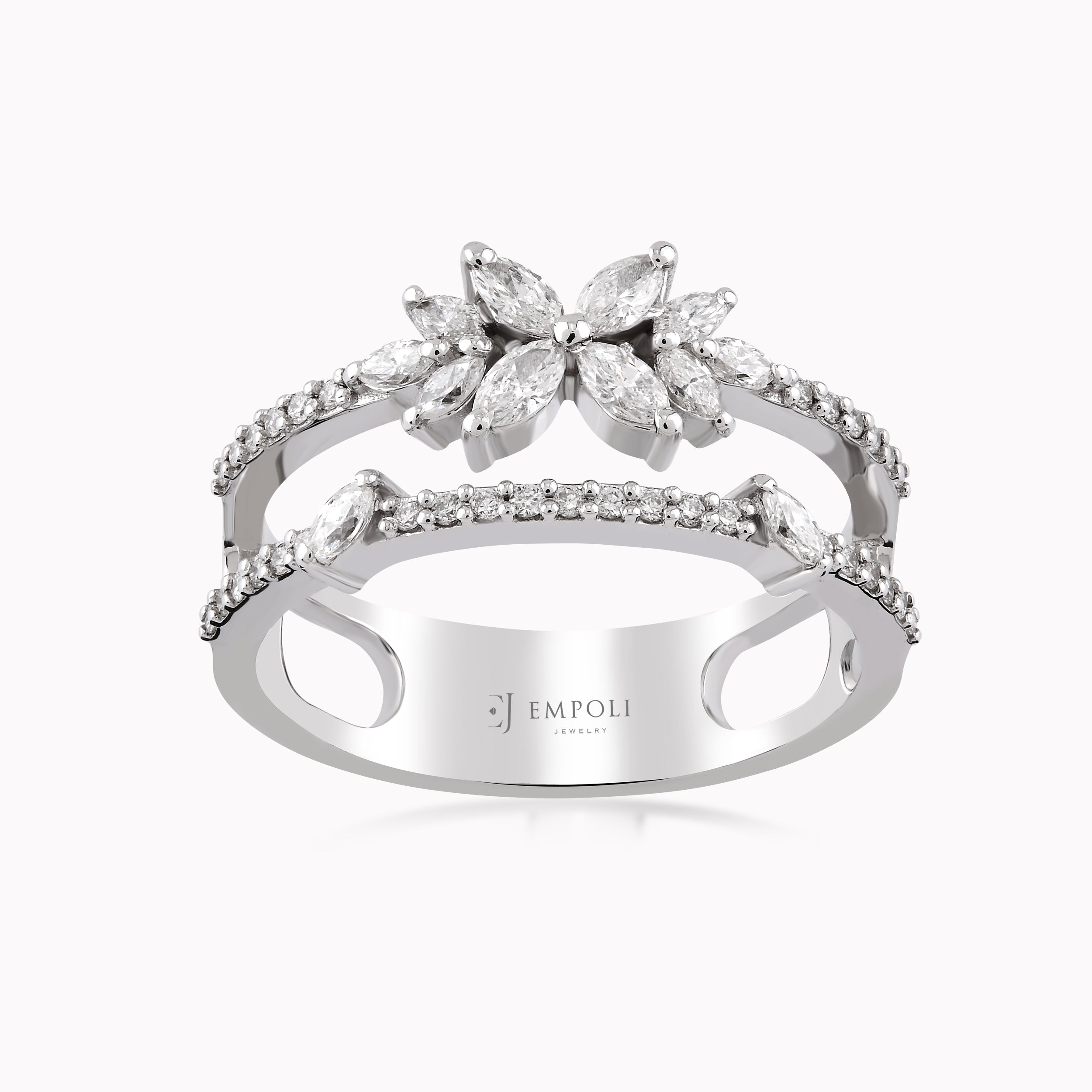 White Gold Ring 14K With Diamonds 0.49ct