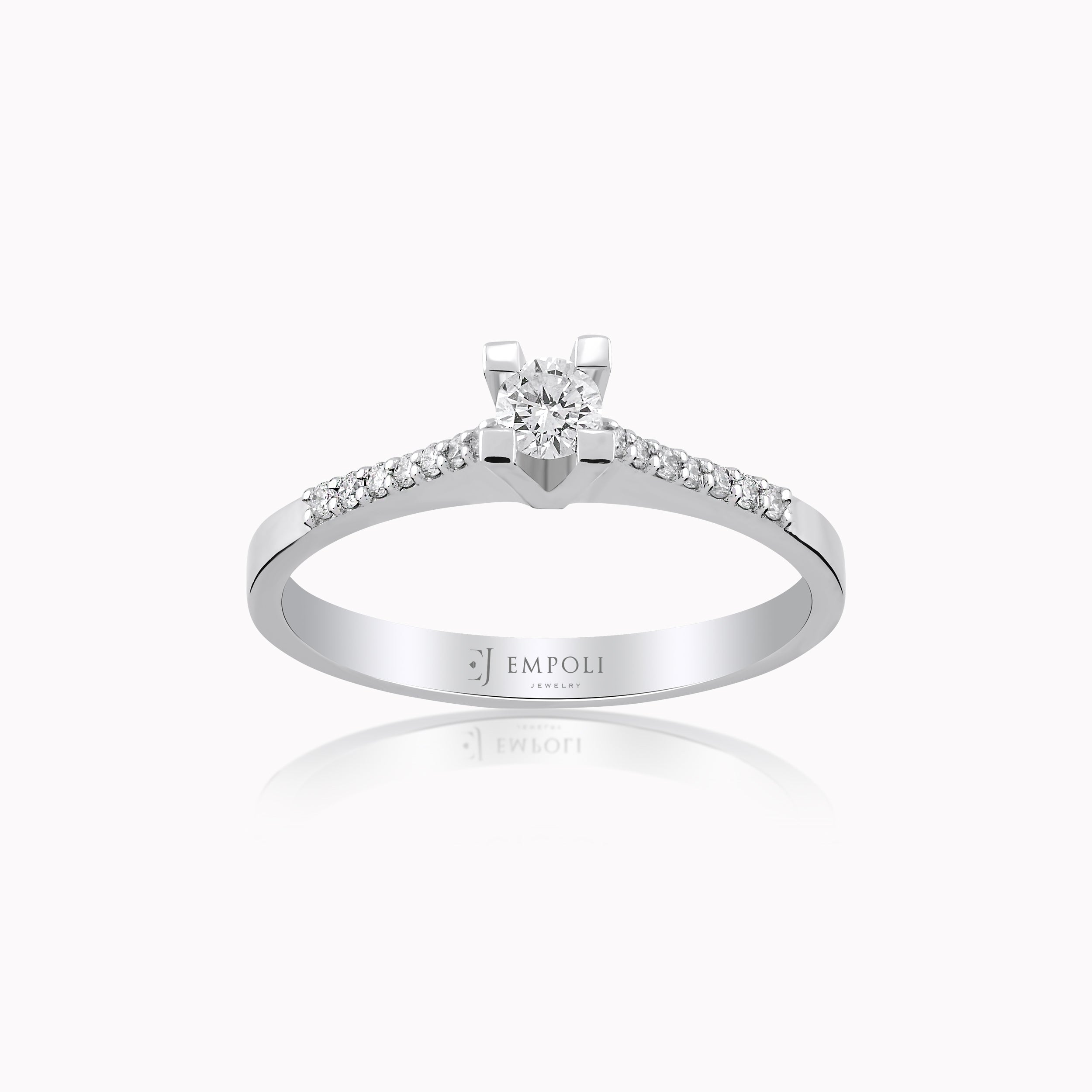 White Gold 14K Ring with Diamonds 0.20ct