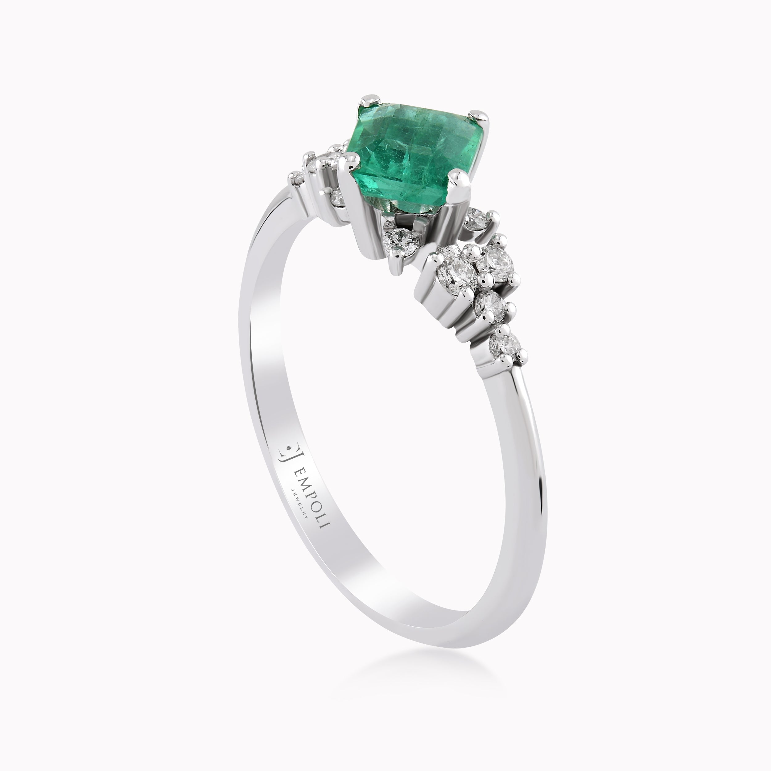 White Gold Ring 14K With Diamonds 0.12ct