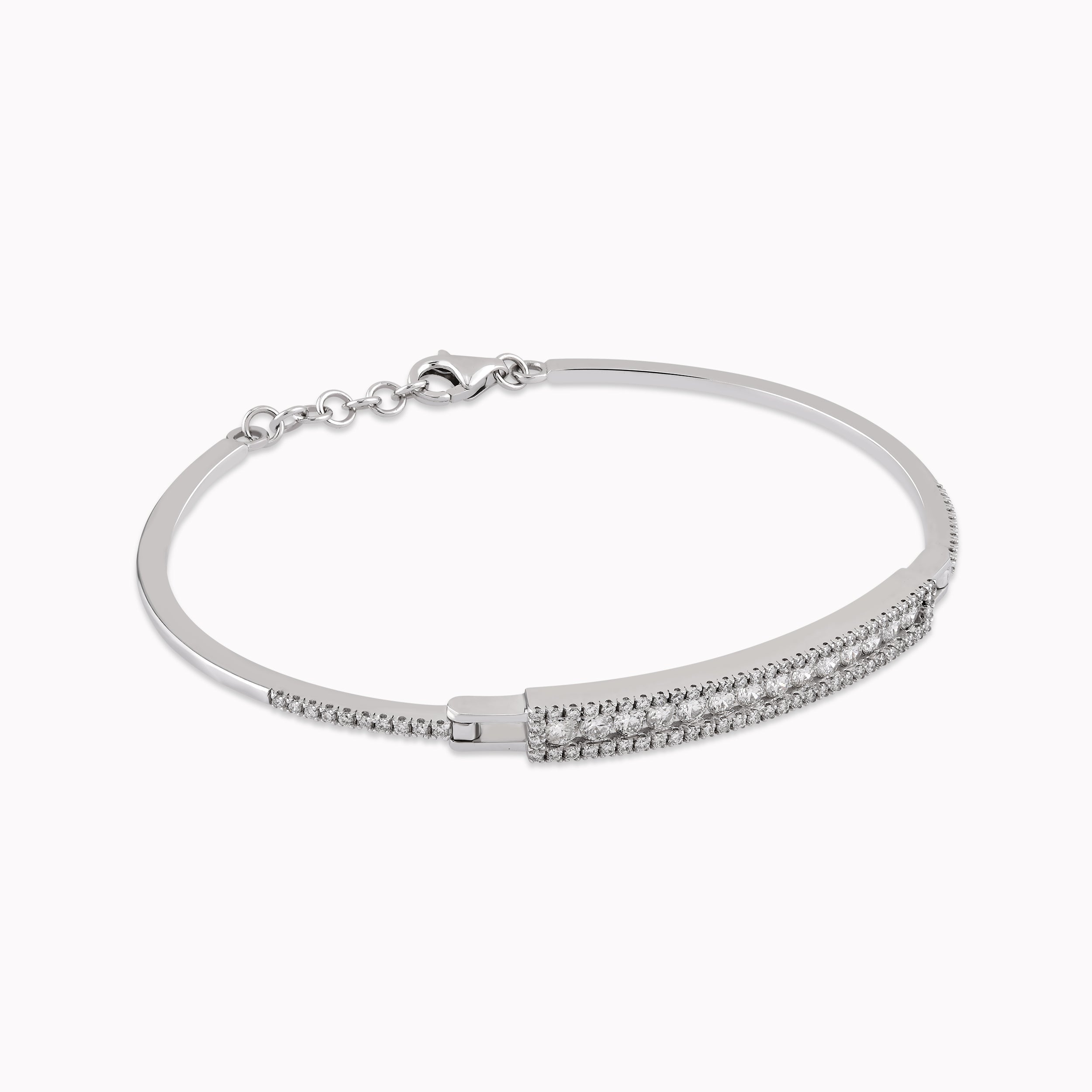 14K White Gold Bracelet with 0.77ct Diamonds